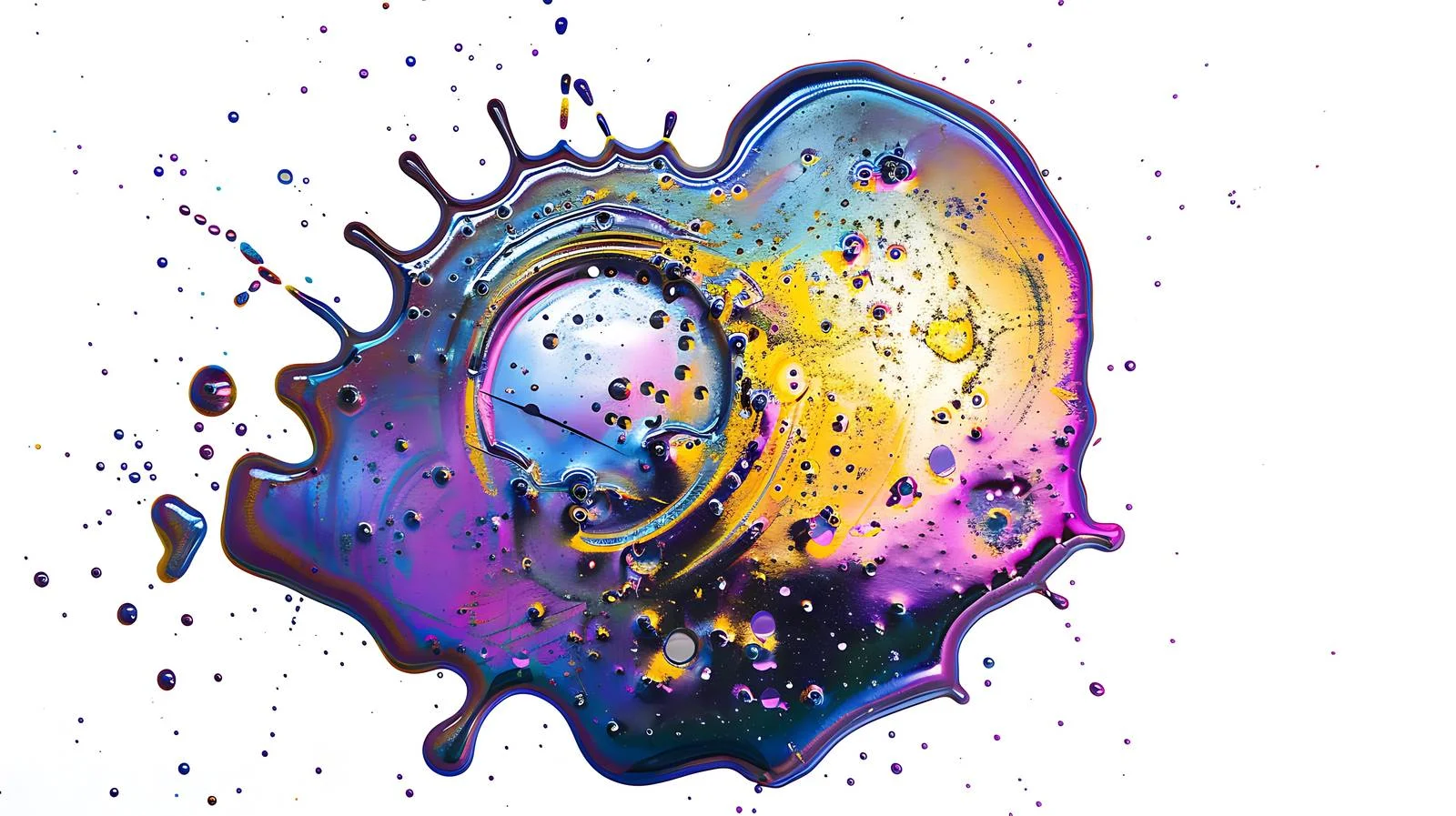 Vibrant Gasoline Sheen on Urban Pavement — free download from Dotvec