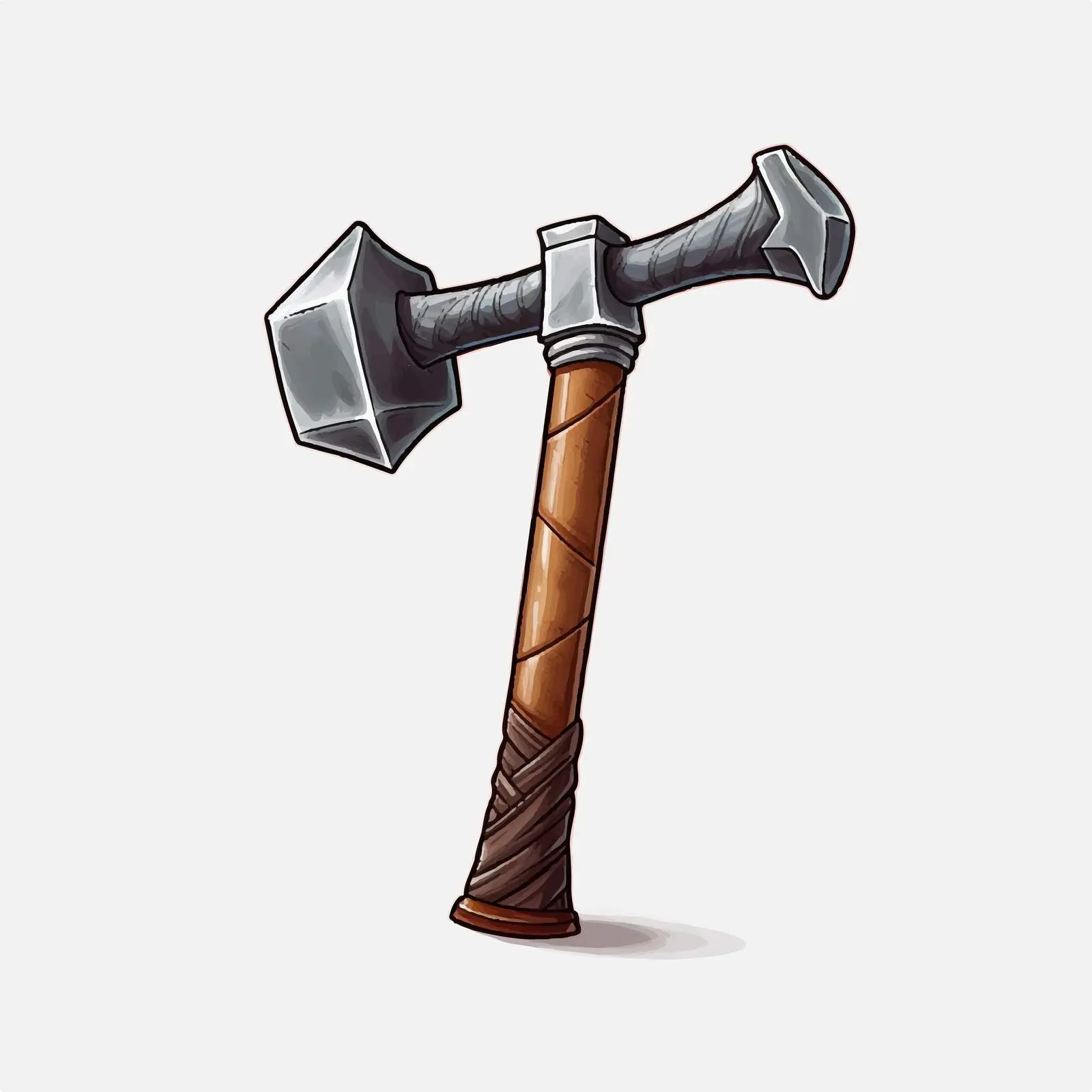 Iron Hammer Line Vector Illustration on White Background — free download from Dotvec