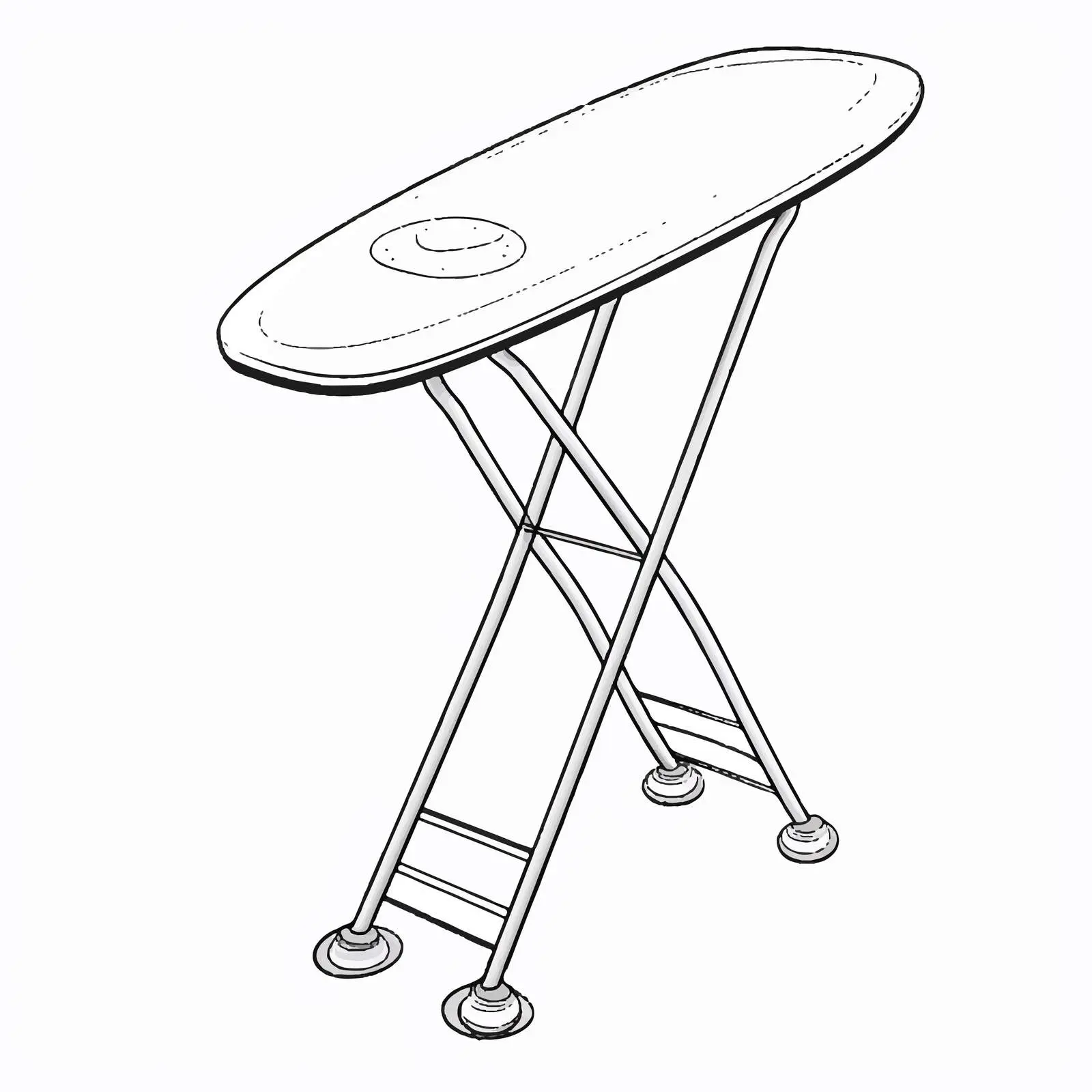 Outline Vector Illustration of Ironing Board – free simple outline image from Dotvec