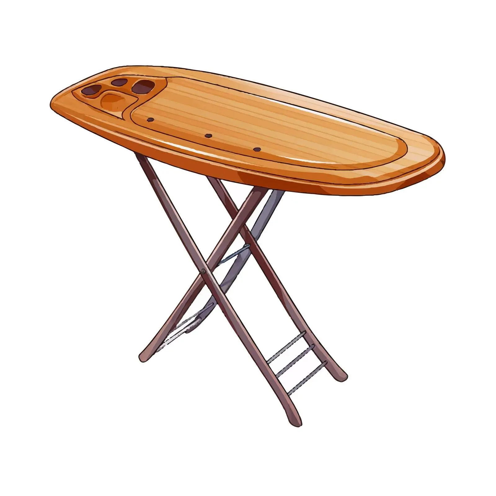 Ironing Board Vector Illustration on White Background – free homeware image from Dotvec