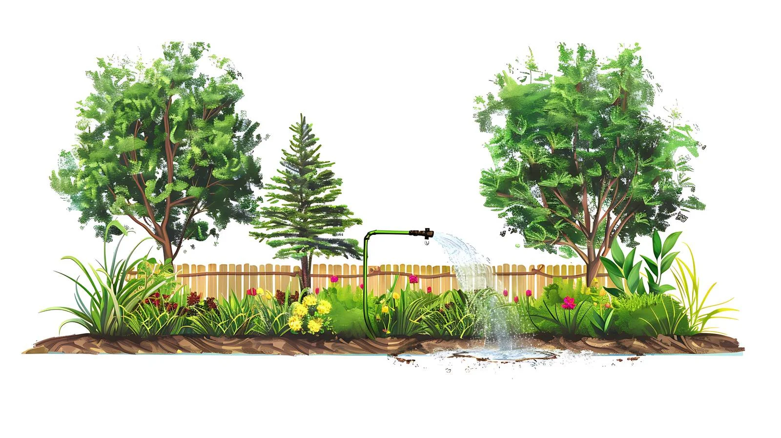 Efficient Garden Lawn Irrigation System — free download from Dotvec