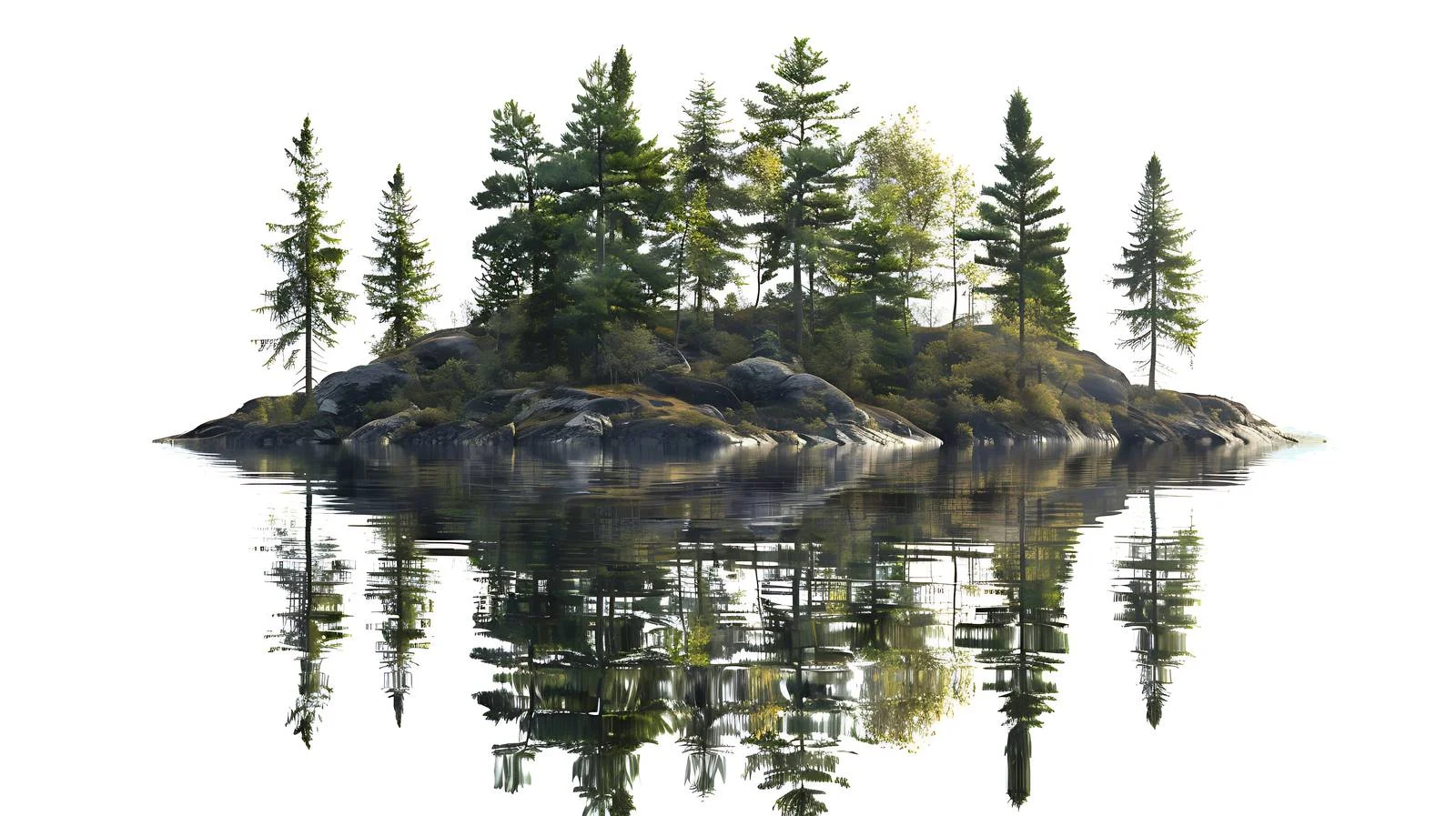 Tranquil Northern Minnesota Island with Pines — free download from Dotvec