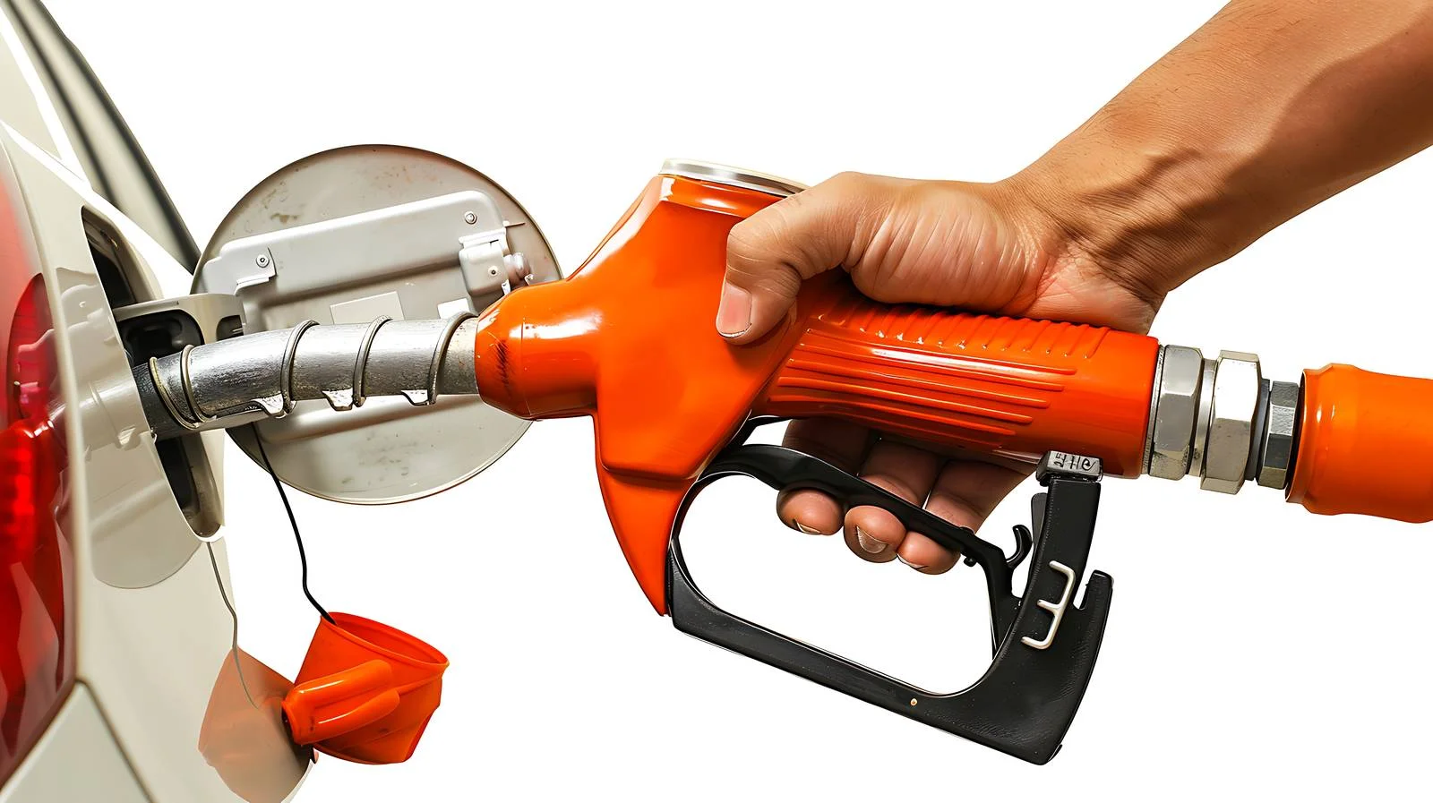 Young Man's Arm Pumping Gas Isolated — free download from Dotvec