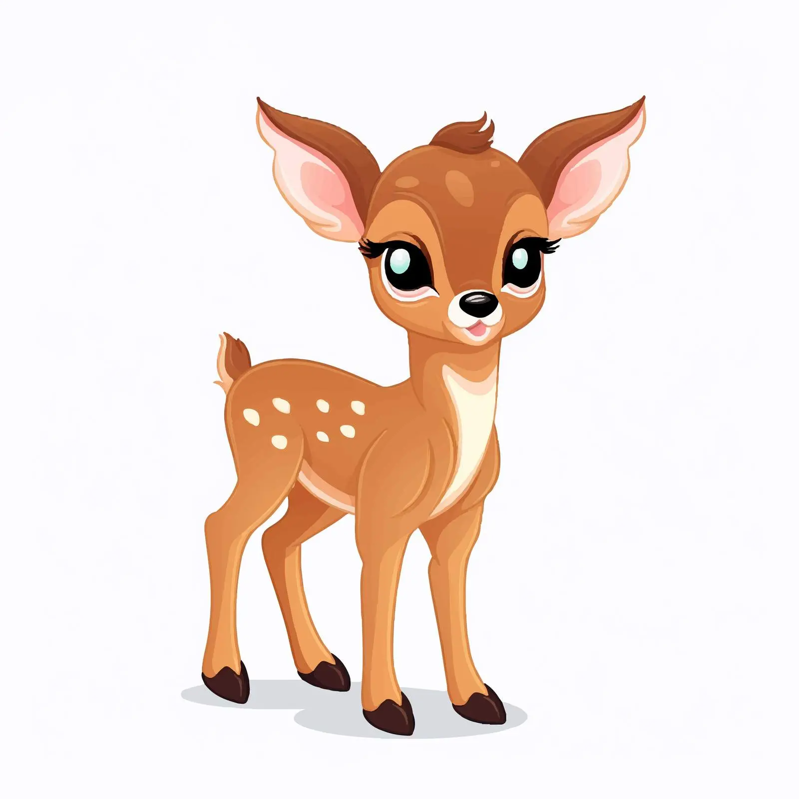 Cute Baby Deer Vector on White Background — free download from Dotvec