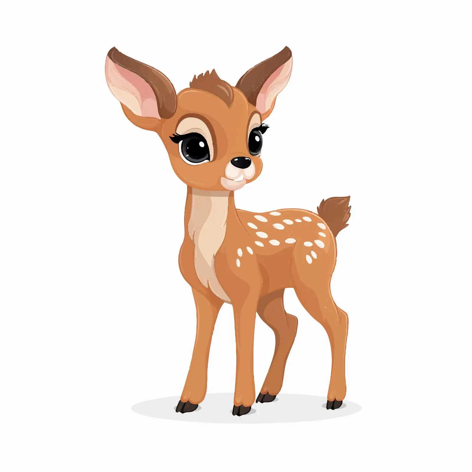 Isolated Cute Baby Deer Vector on White Background – free printable vector image from Dotvec