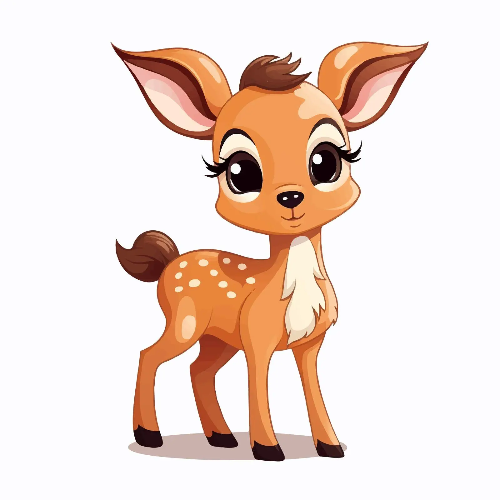 Cute Baby Deer Vector on White Background — free download from Dotvec
