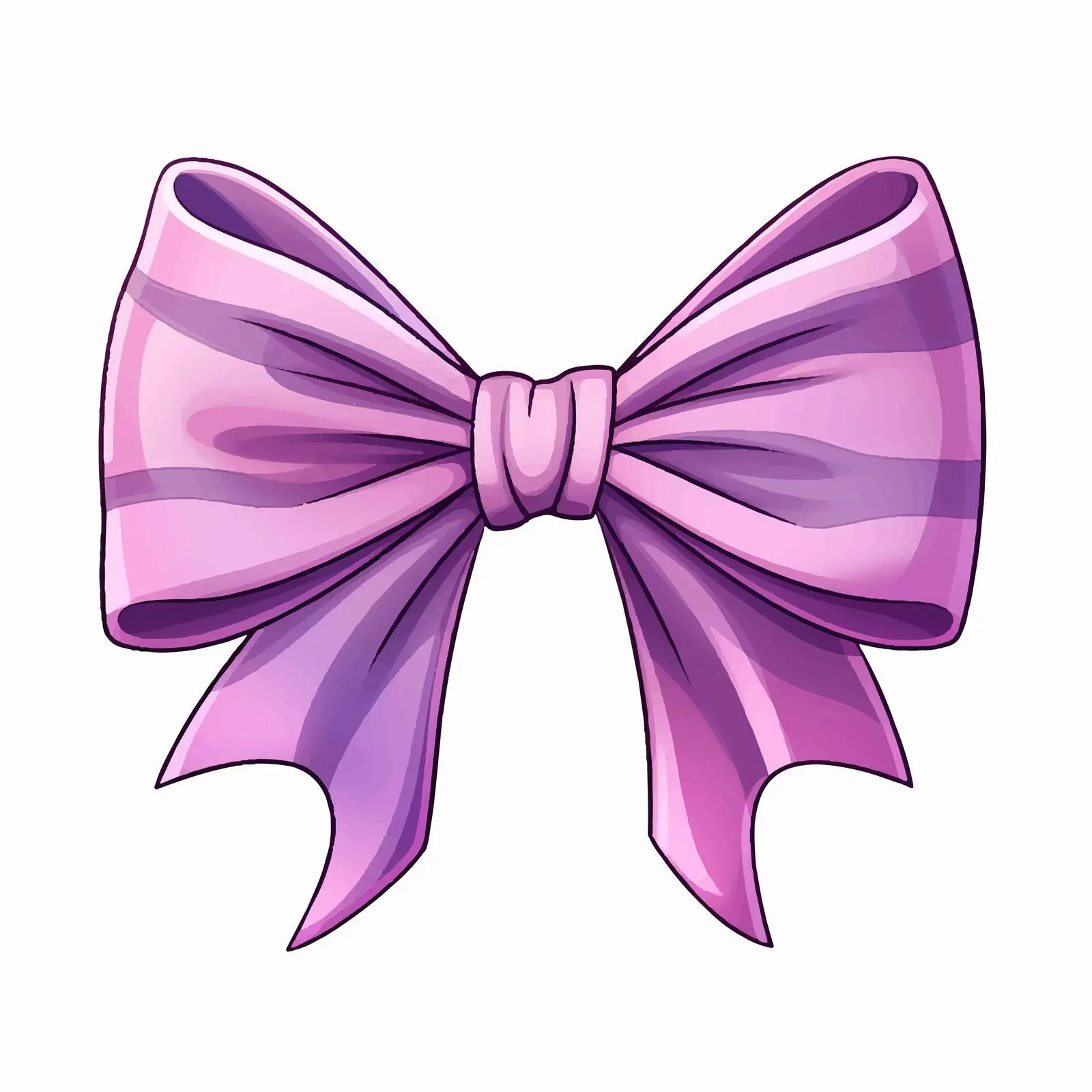 Cute Cartoon Bow Vector Illustration on White Background — free download from Dotvec