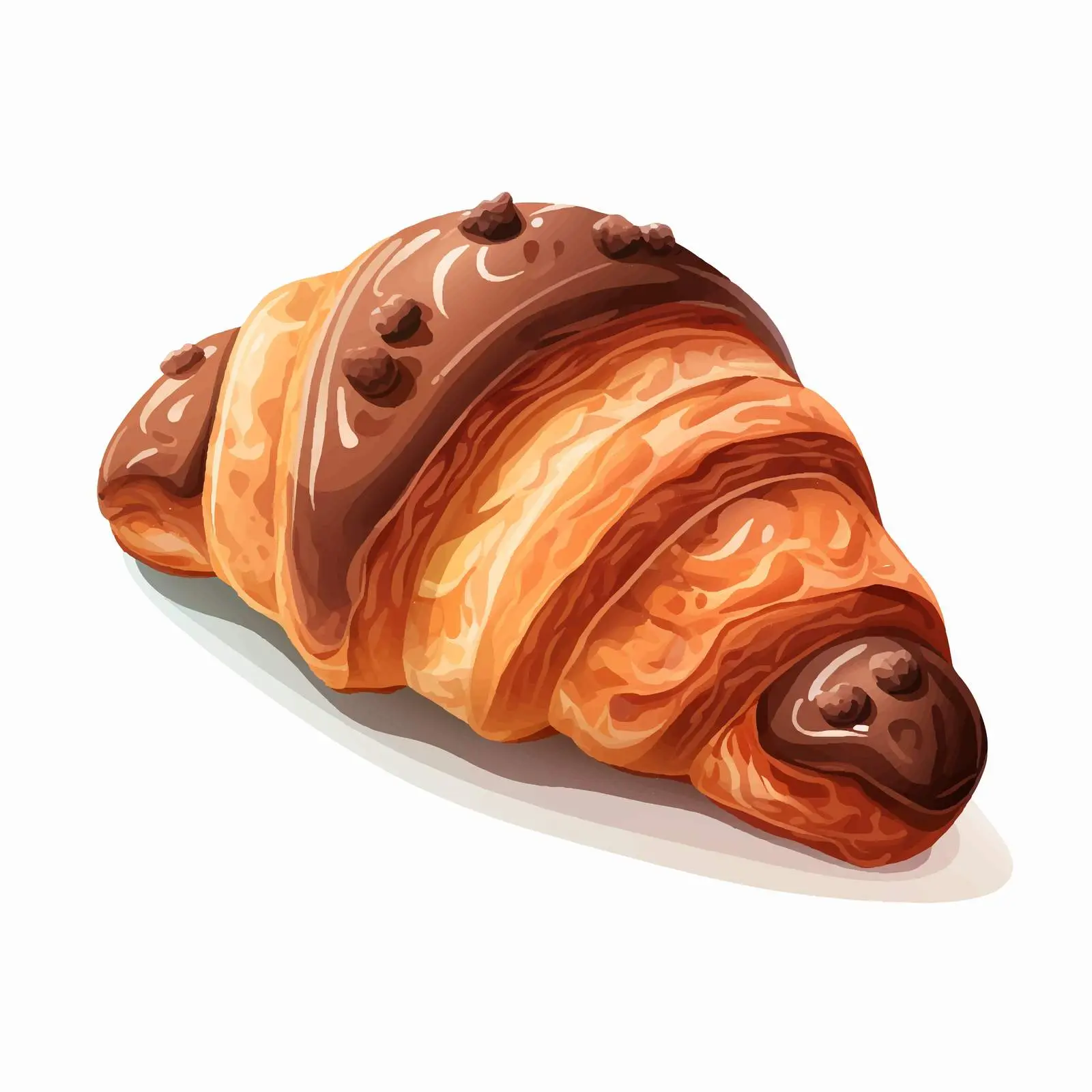 Delicious French Chocolate Croissant Illustration — free download from Dotvec