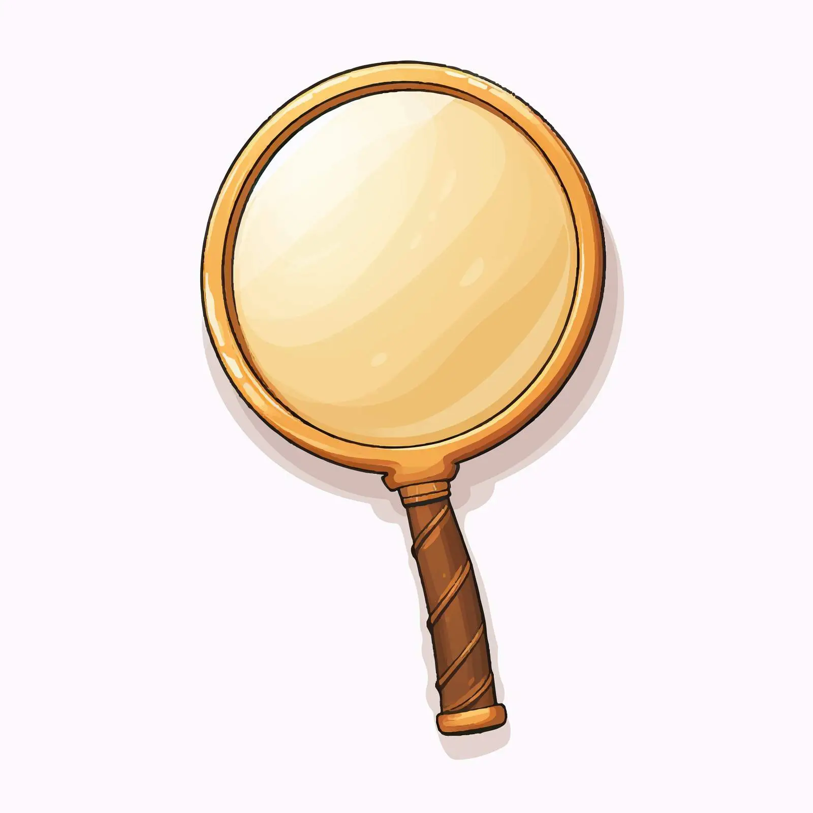 Handheld Mirror Illustration on White Background — free download from Dotvec