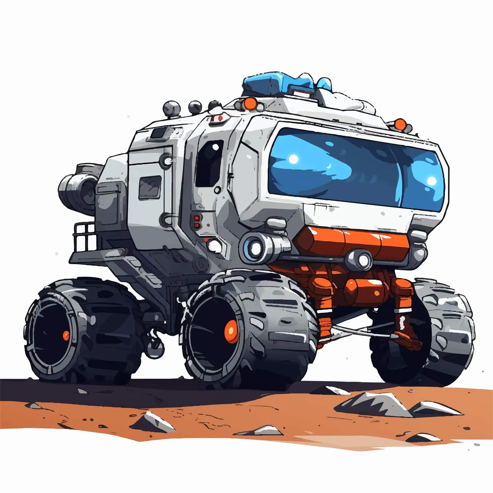 Isolated Lunar Roving Vehicle Illustration — free download from Dotvec