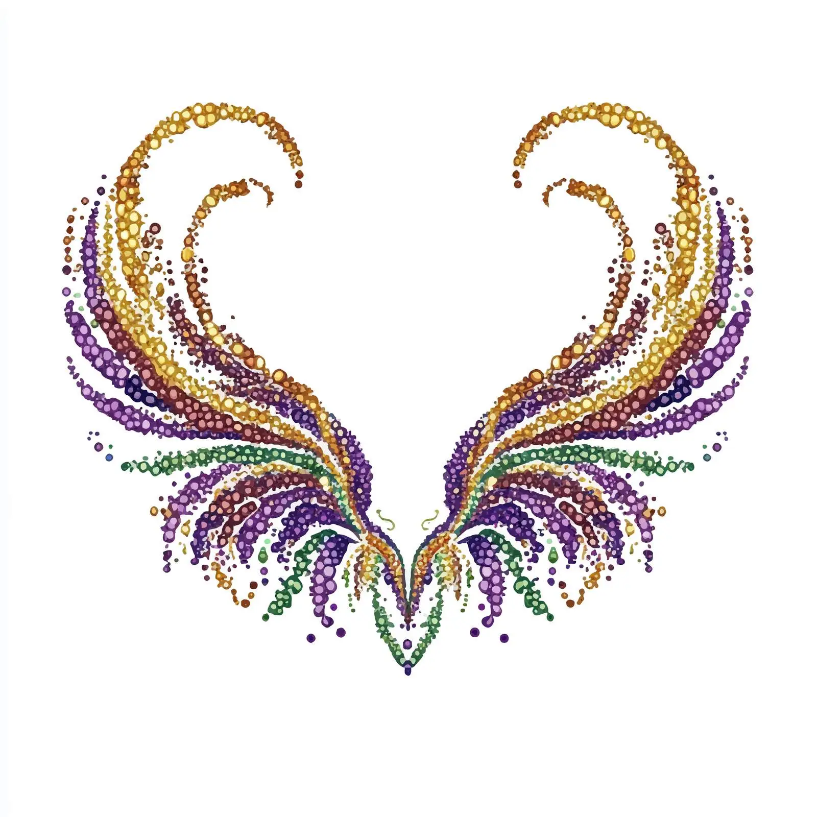 Isolated Mardi Gras Music Notes Vector Design — free download from Dotvec