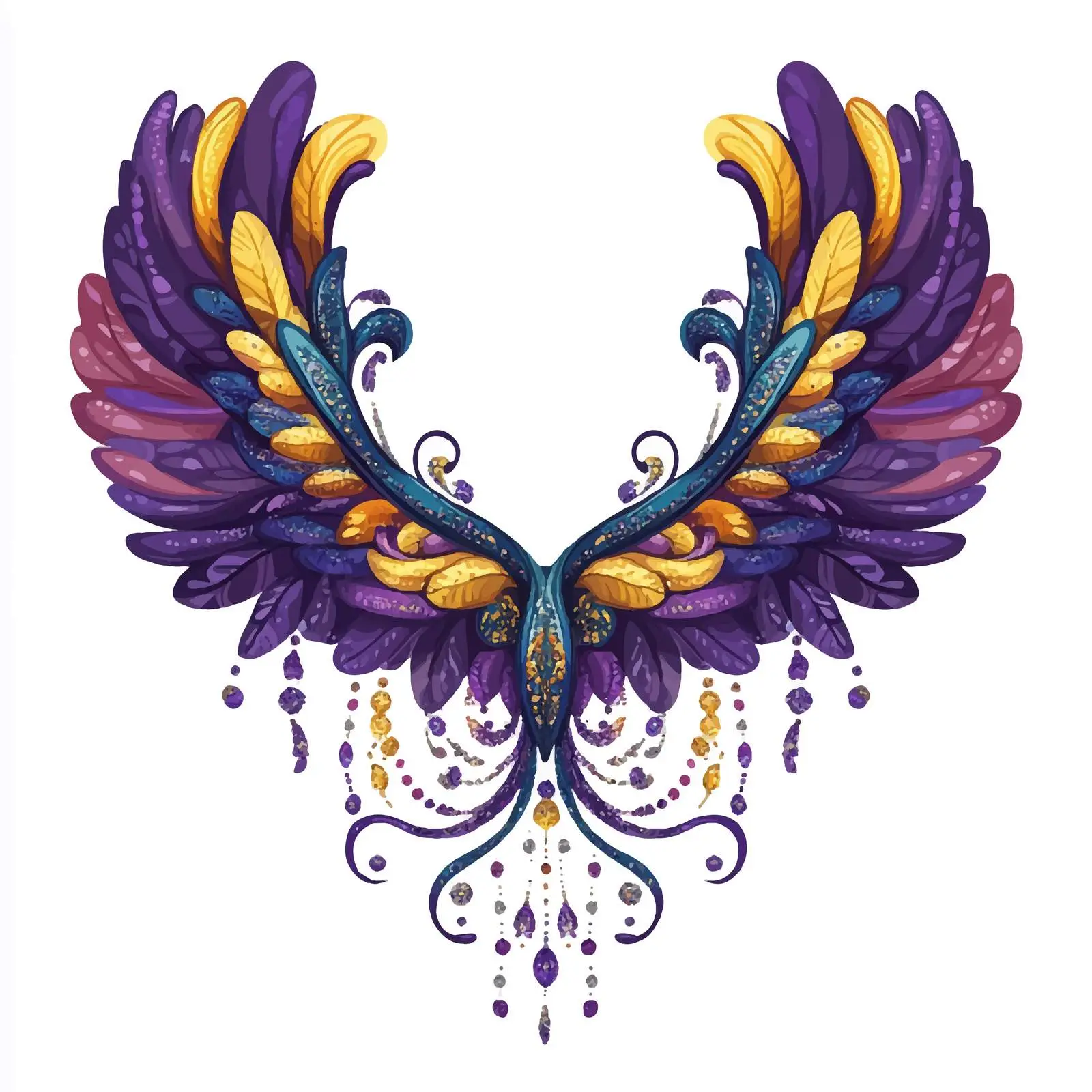 Mardi Gras Music Notes Vector Design — free download from Dotvec