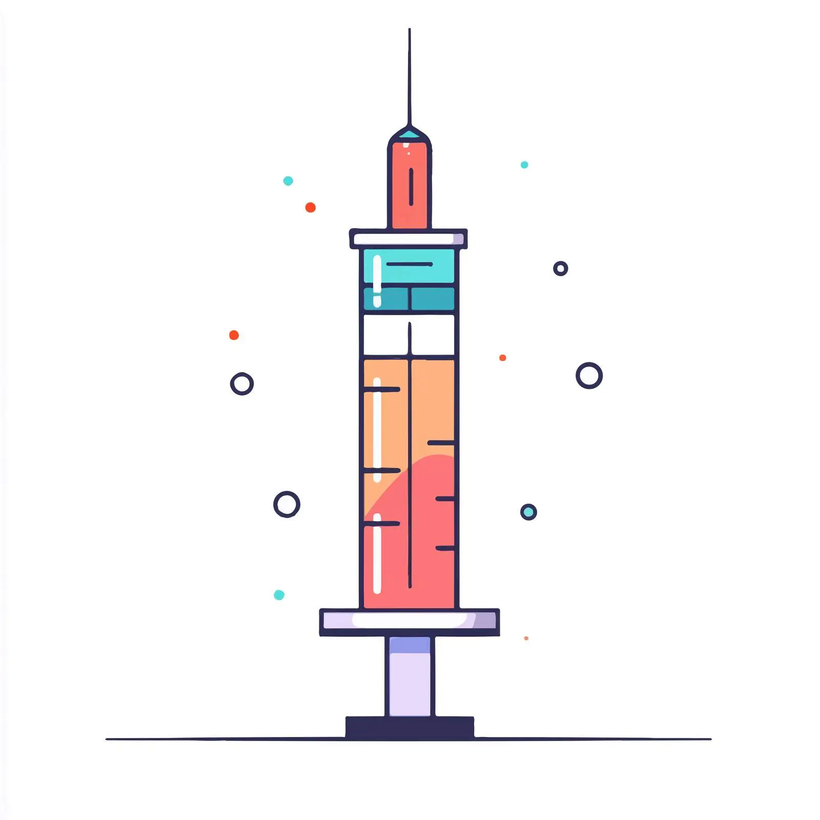 Flat Vector Illustration of Isolated Medicine Syringe — free download from Dotvec