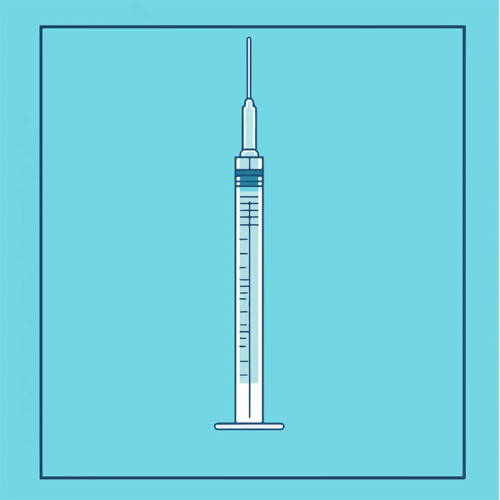 Isolated Flat Vector Illustration of Medicine Syringe – free hypodermic needle image from Dotvec