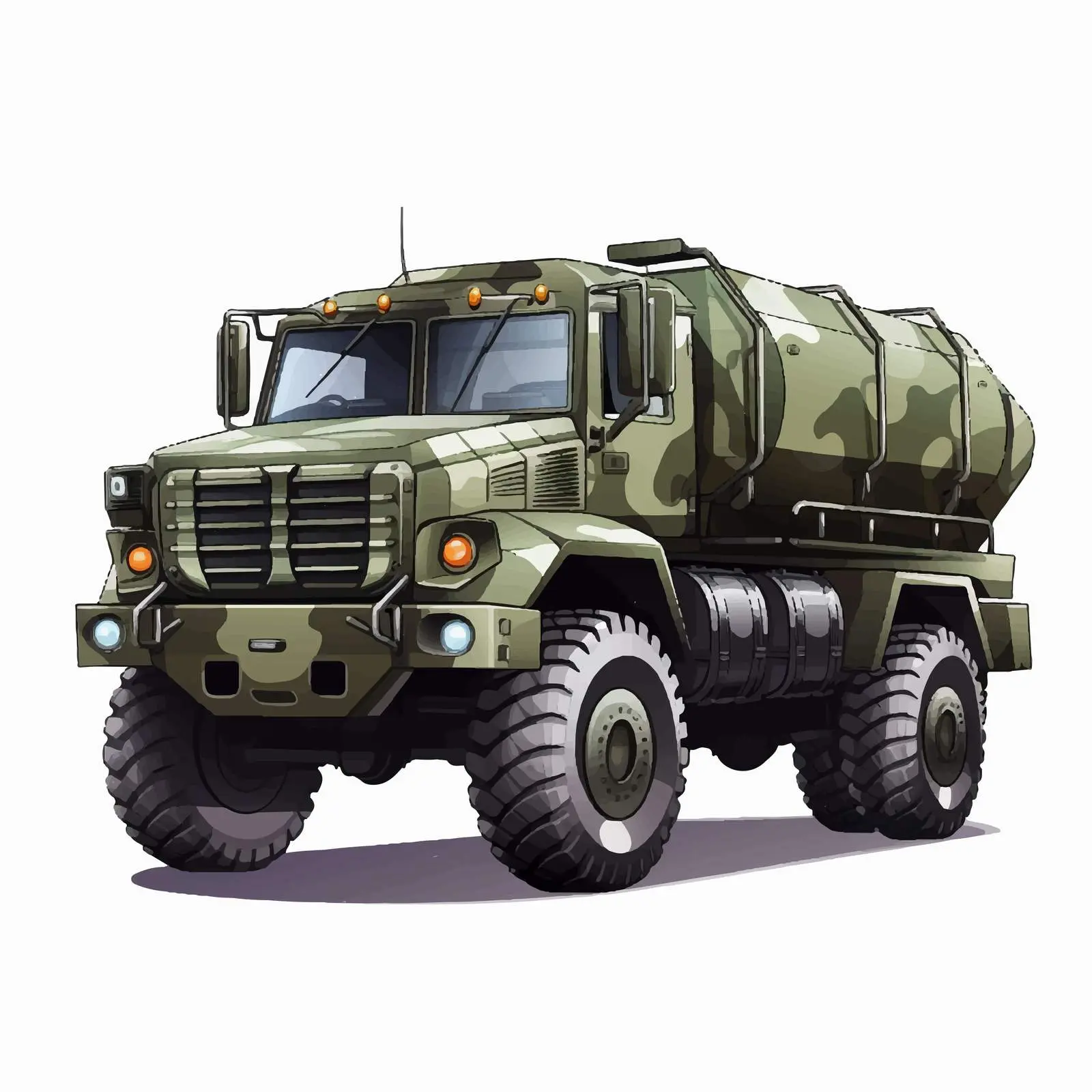 Isolated Military Army Truck Vector Illustration — free download from Dotvec