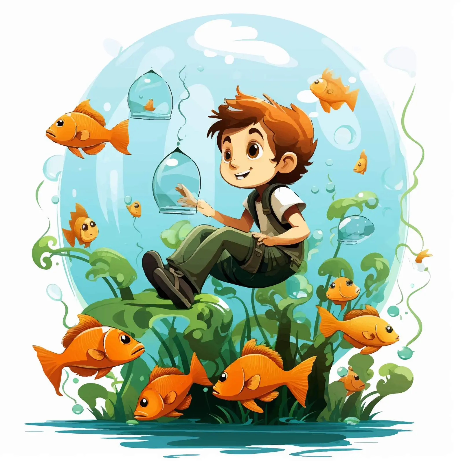 Cartoon Vector Illustration on White Background — free download from Dotvec