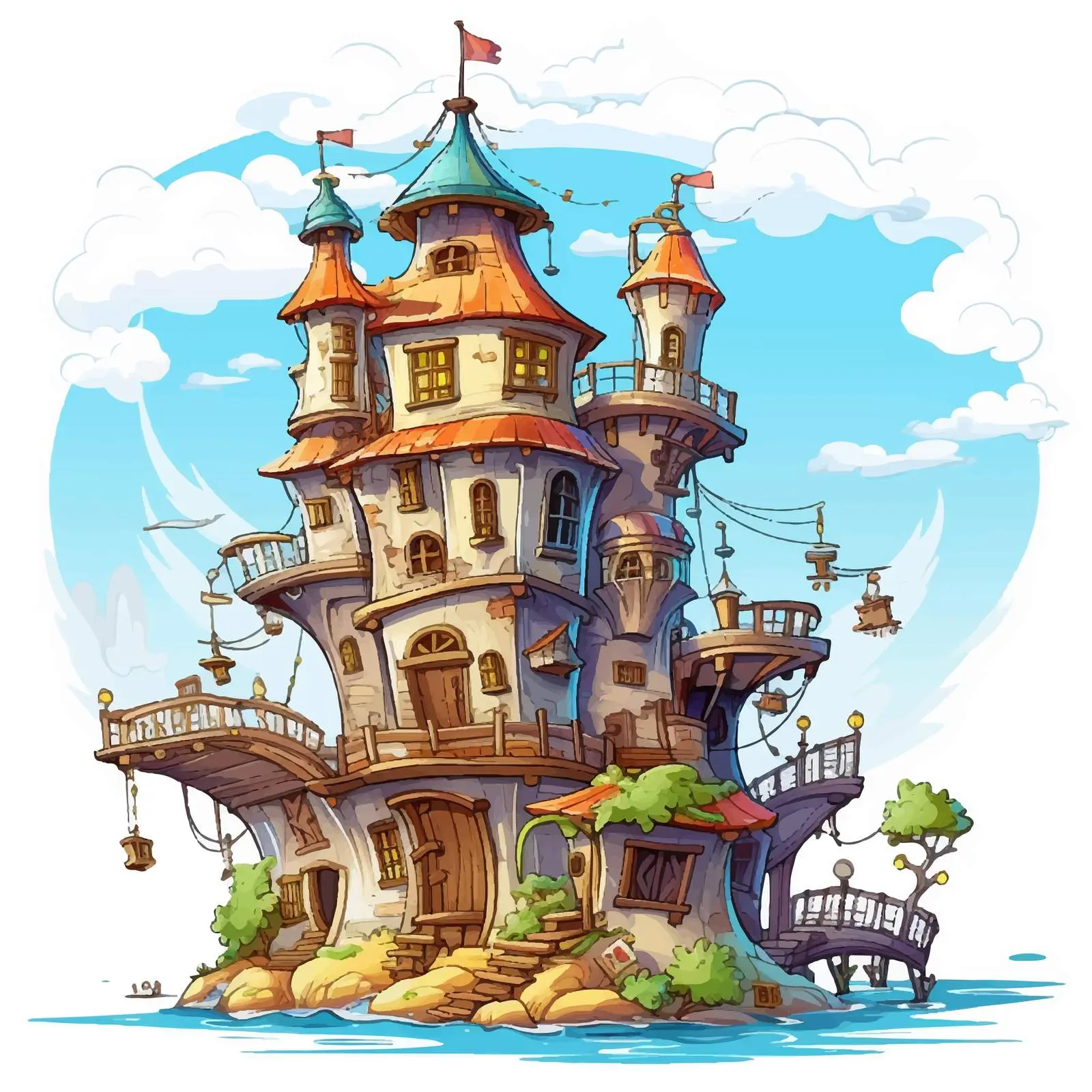 Cartoon Vector Illustration on White Background — free download from Dotvec