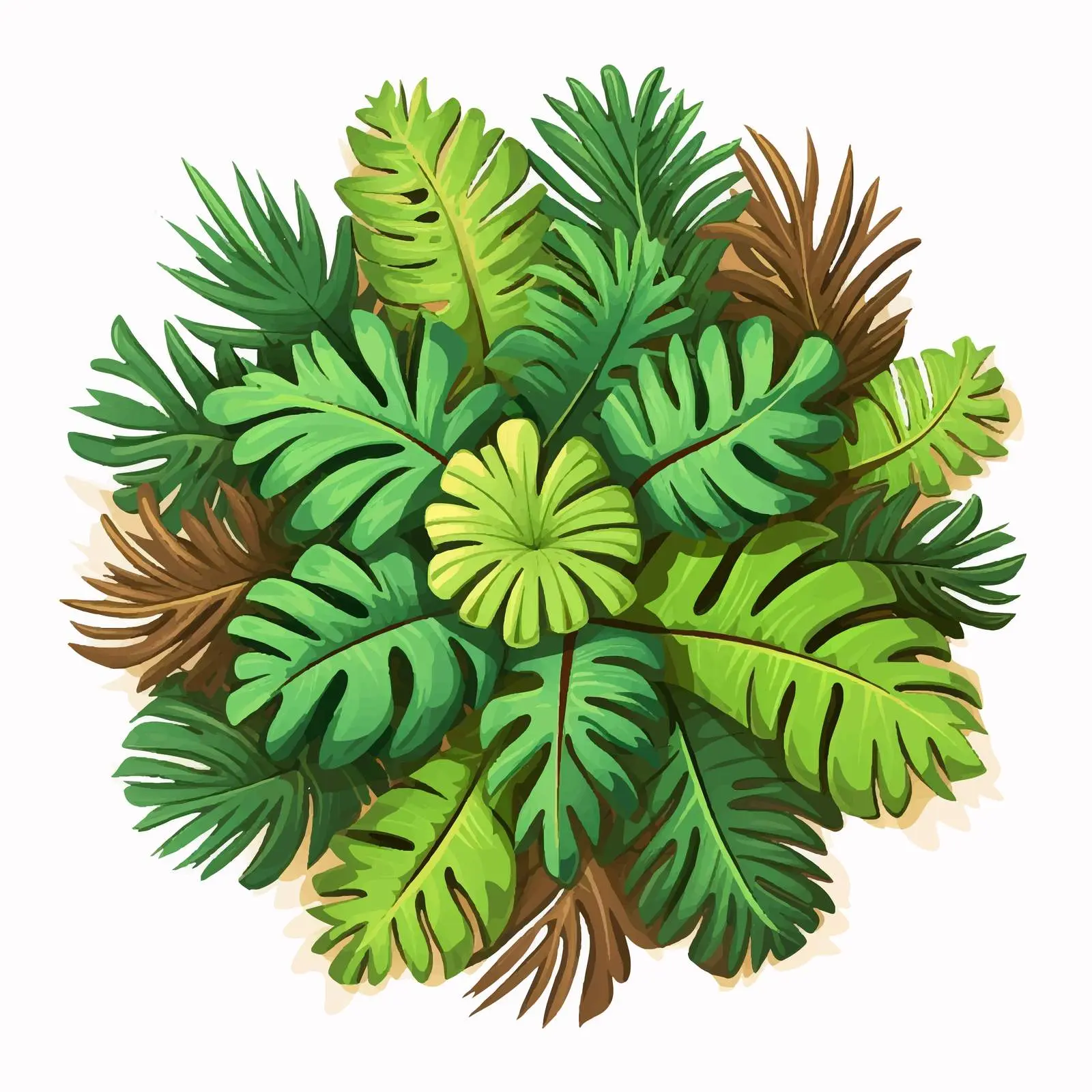 Top View Cartoon Vector on White Background — free download from Dotvec