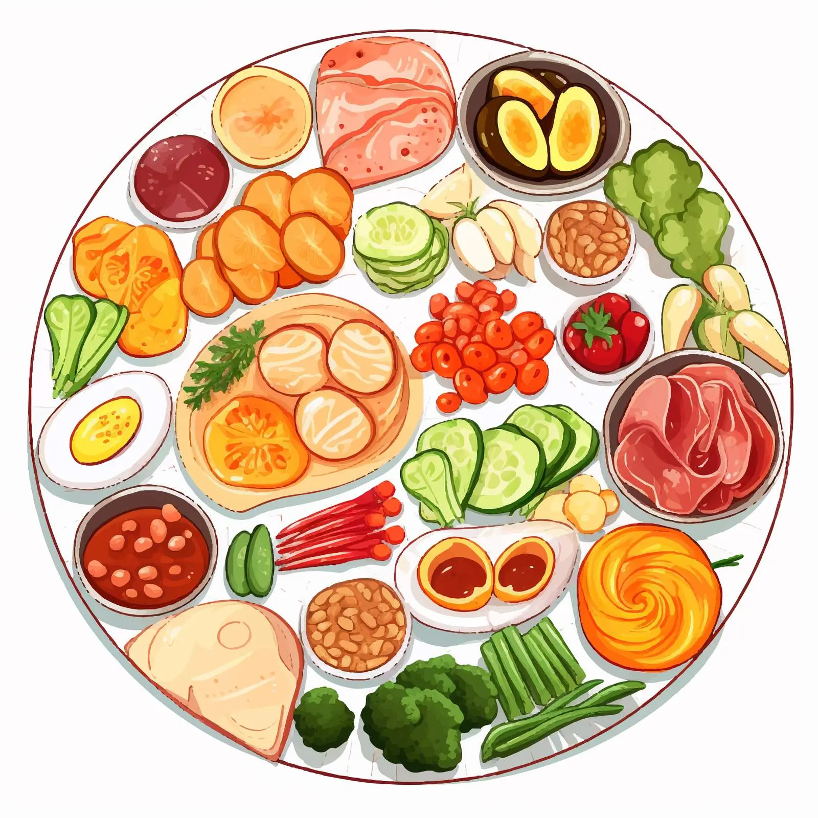 Isolated Food Elements on White Background – free fresh fruits image from Dotvec