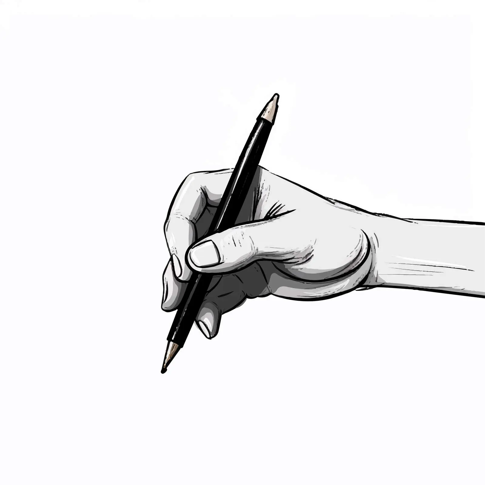 Top View Hand Drawing Isolated on White Background — free download from Dotvec