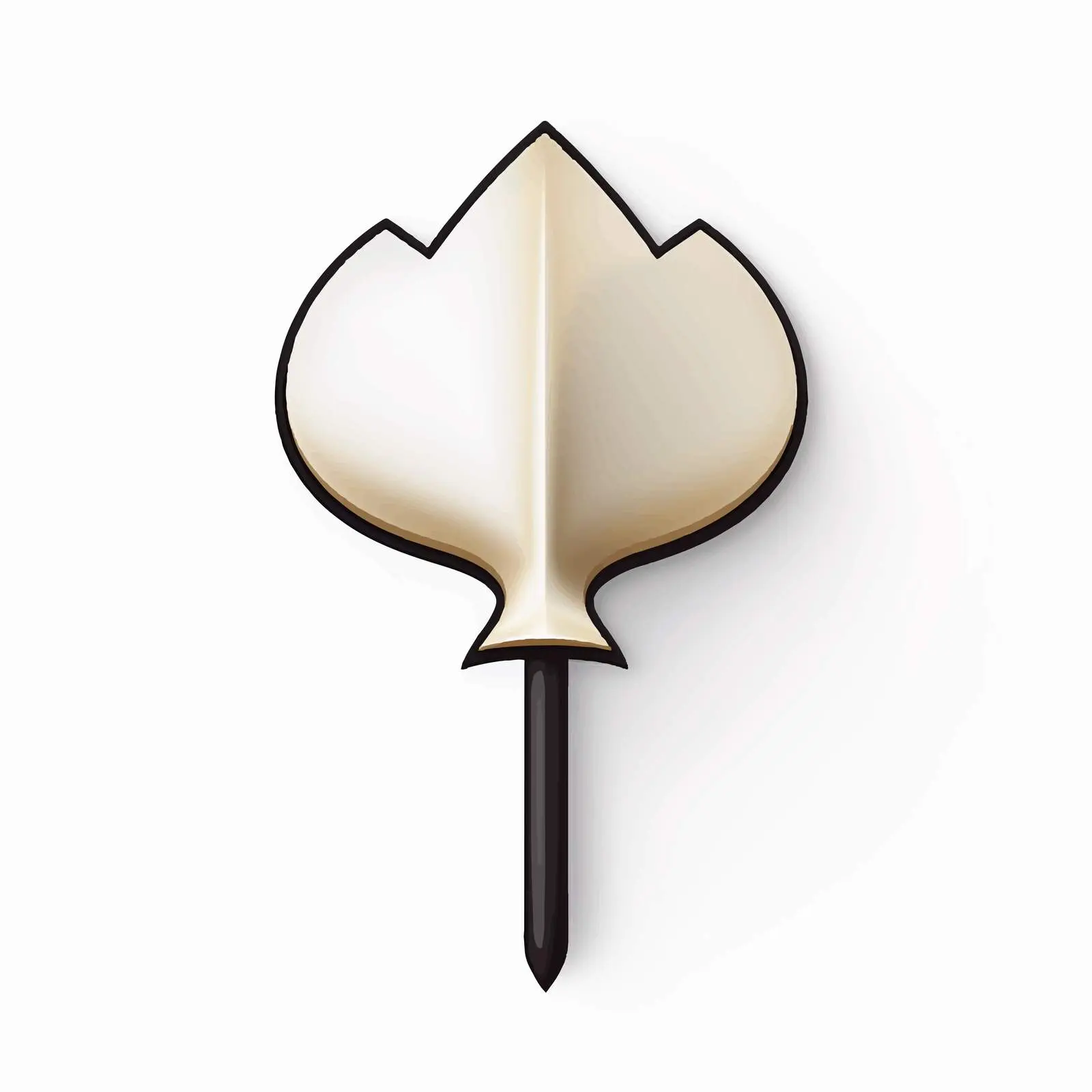 Top View Spade Icon on White Background — free download from Dotvec