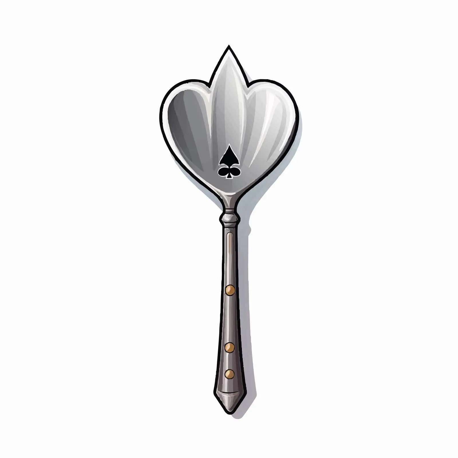 Top View Spade Vector on White Background — free download from Dotvec