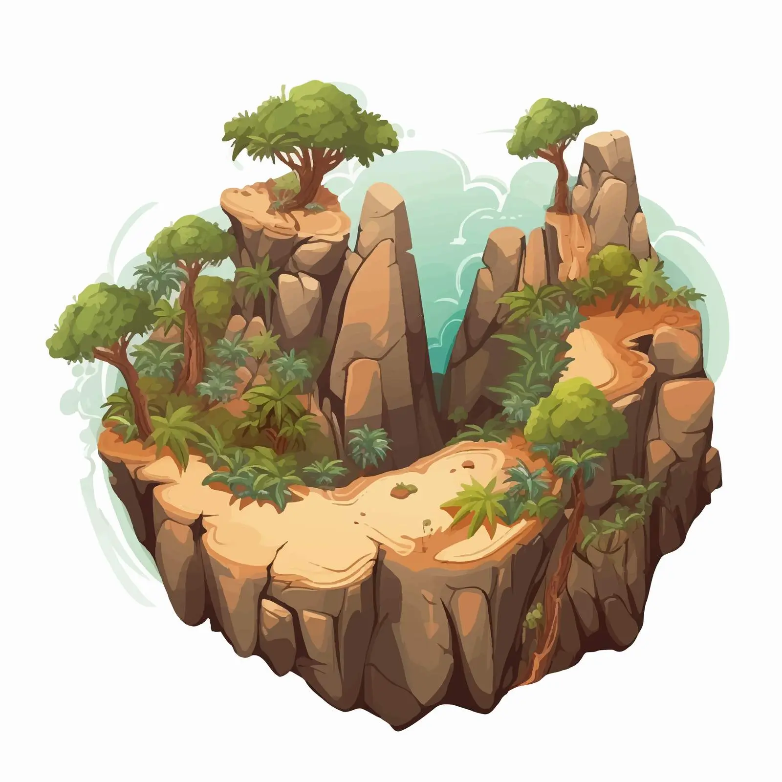 Top View Cartoon Vector on White Background — free download from Dotvec