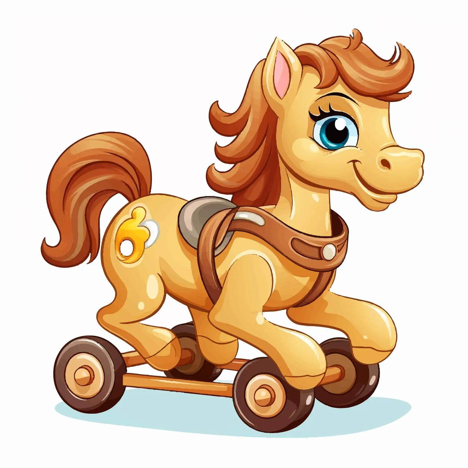 Isolated Rocking Horse Illustration for Kids — free download from Dotvec