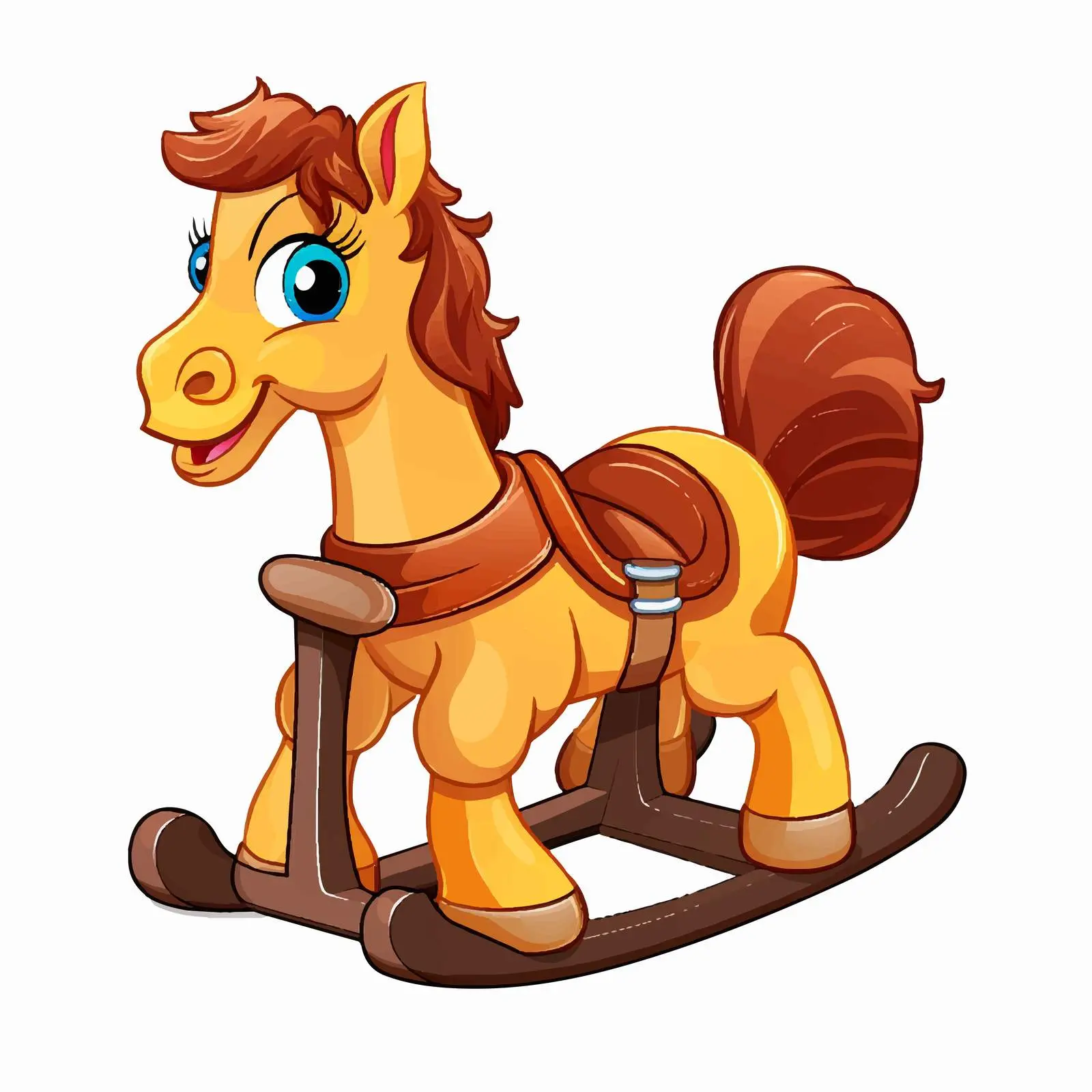 Isolated Rocking Horse Vector Illustration for Kids — free download from Dotvec