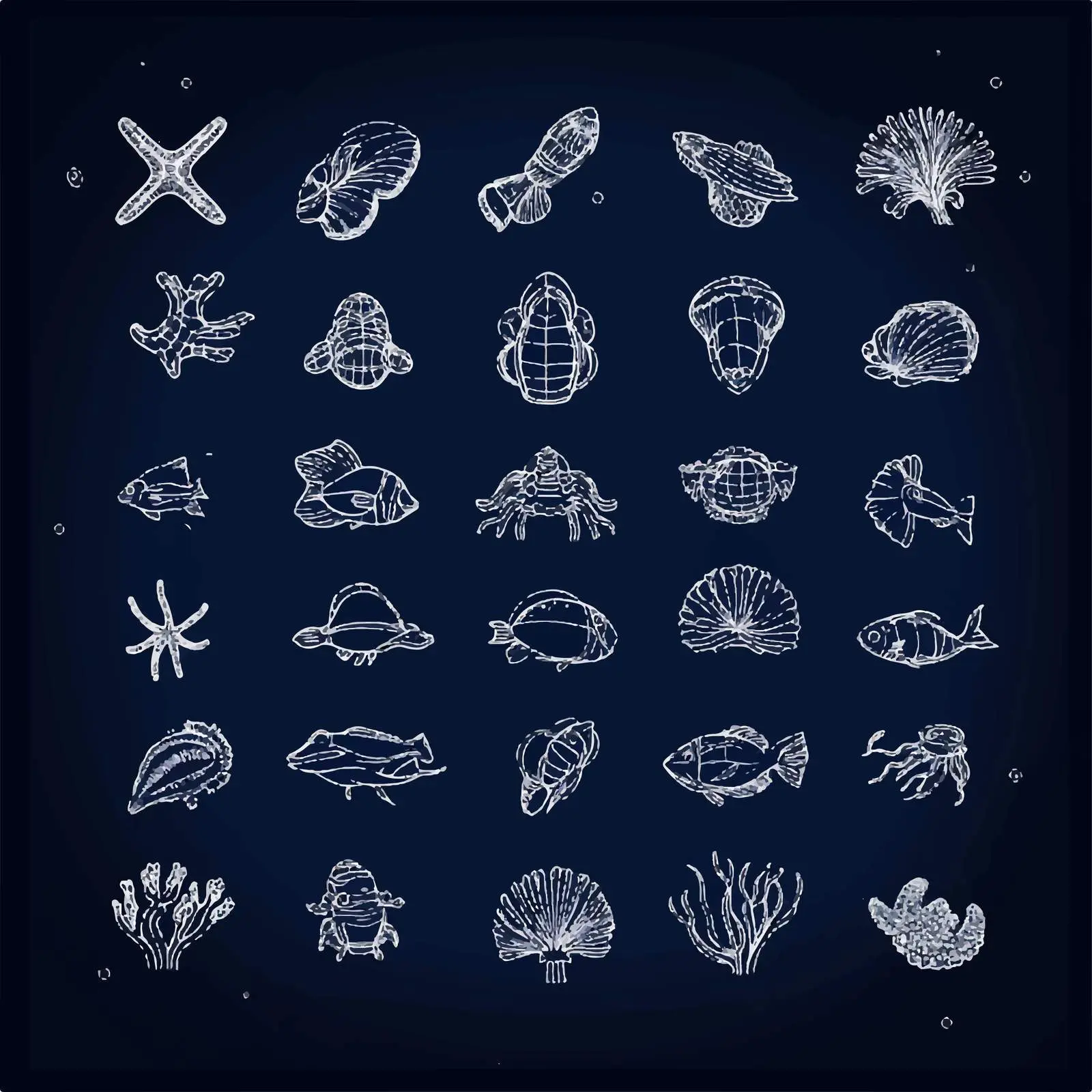 Isolated Sea Life Icon Set Vector Design — free download from Dotvec