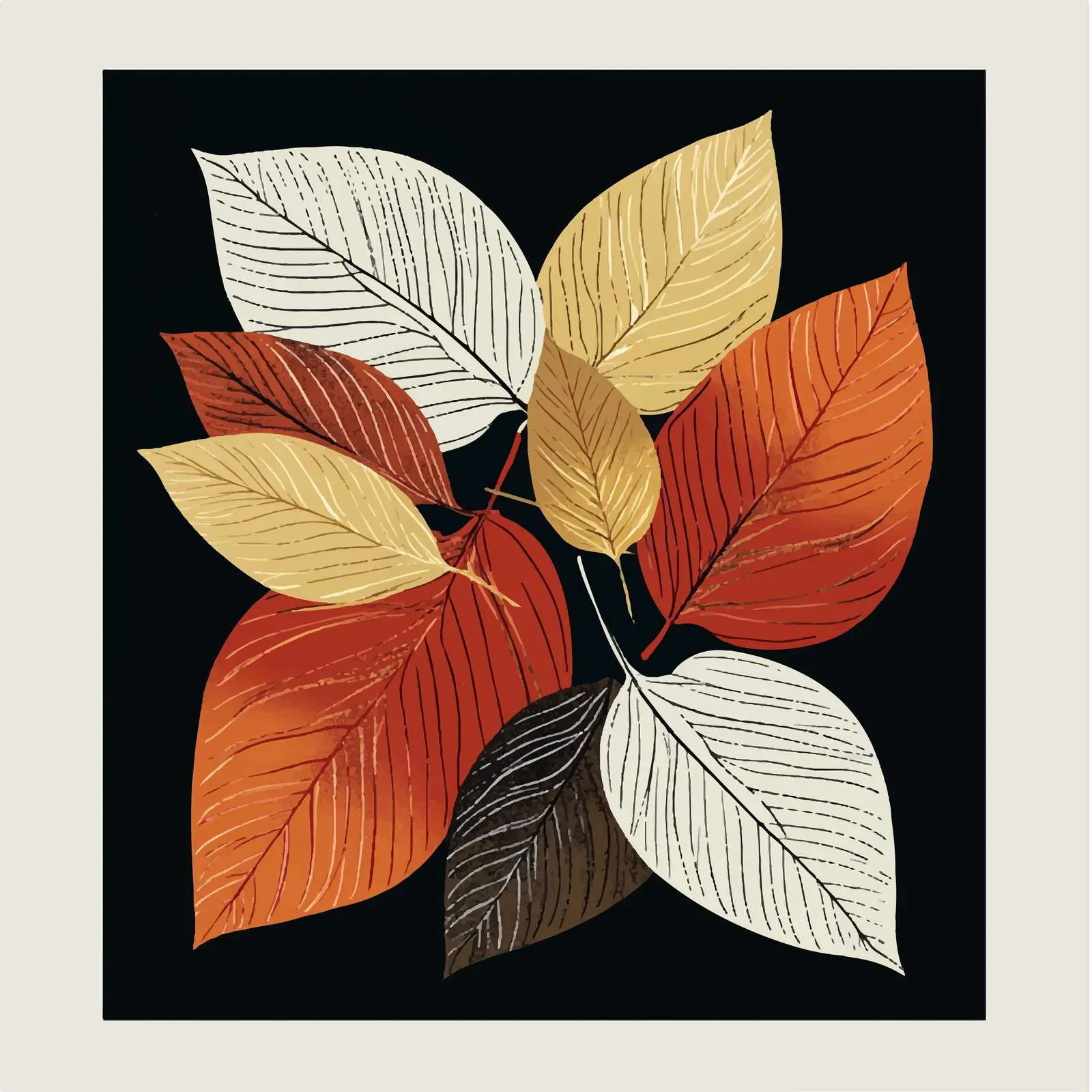 Isolated Autumn Leaves Vector Design — free download from Dotvec