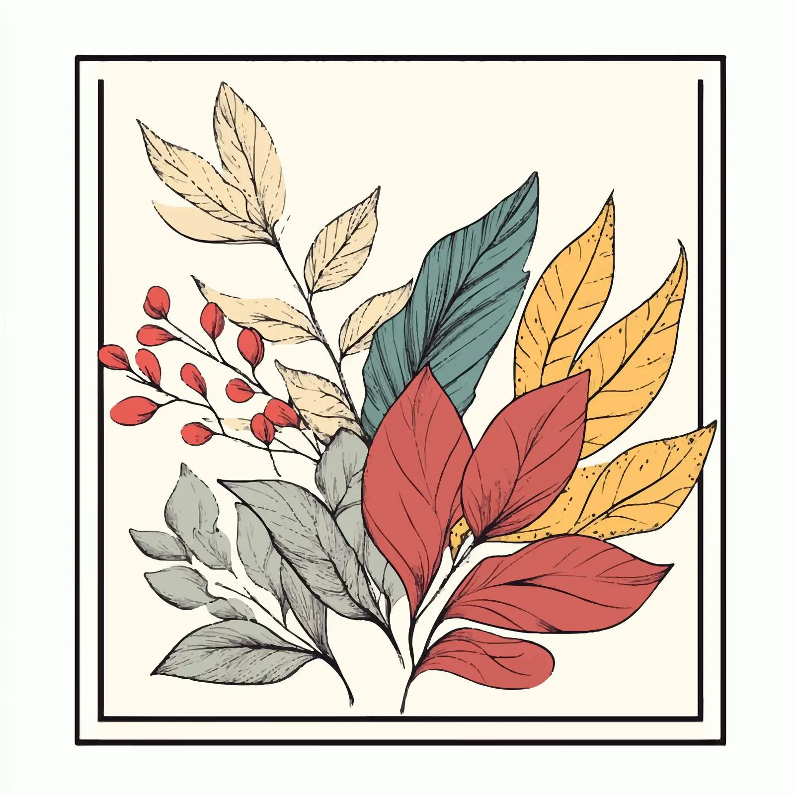 Isolated Autumn Leaves Vector Design — free download from Dotvec