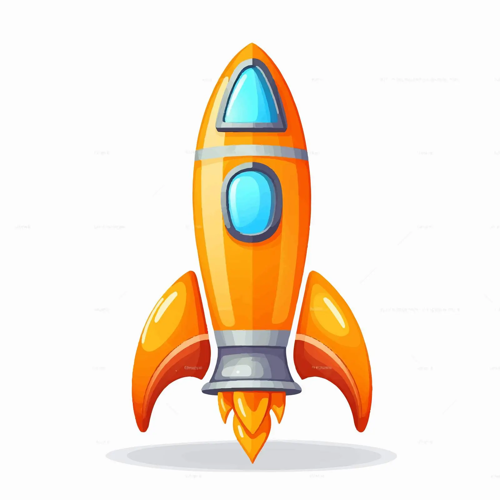 Isolated Cartoon Space Rocket Illustration — free download from Dotvec