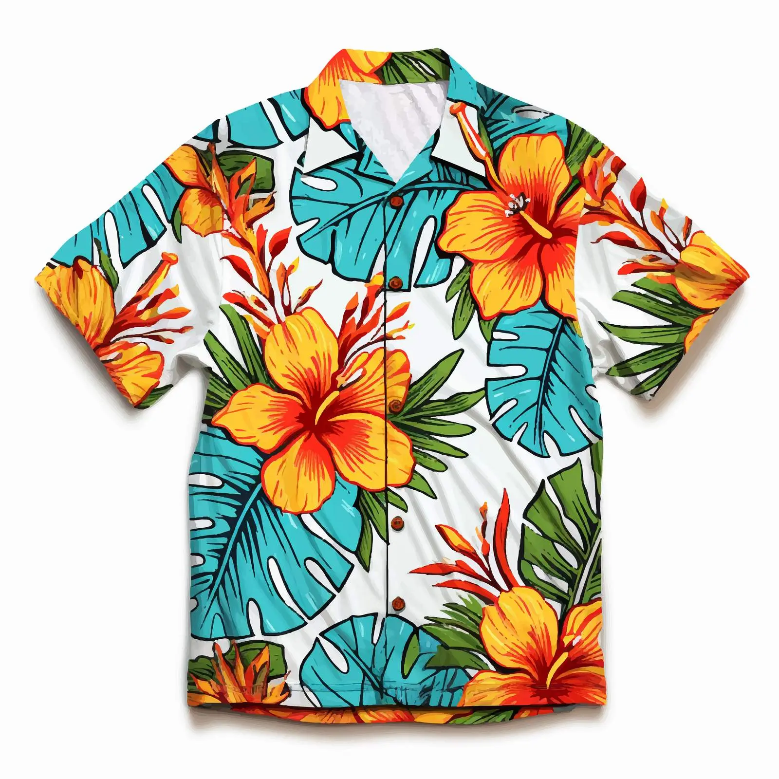 Isolated Tropical Shirt Vector Illustration — free download from Dotvec