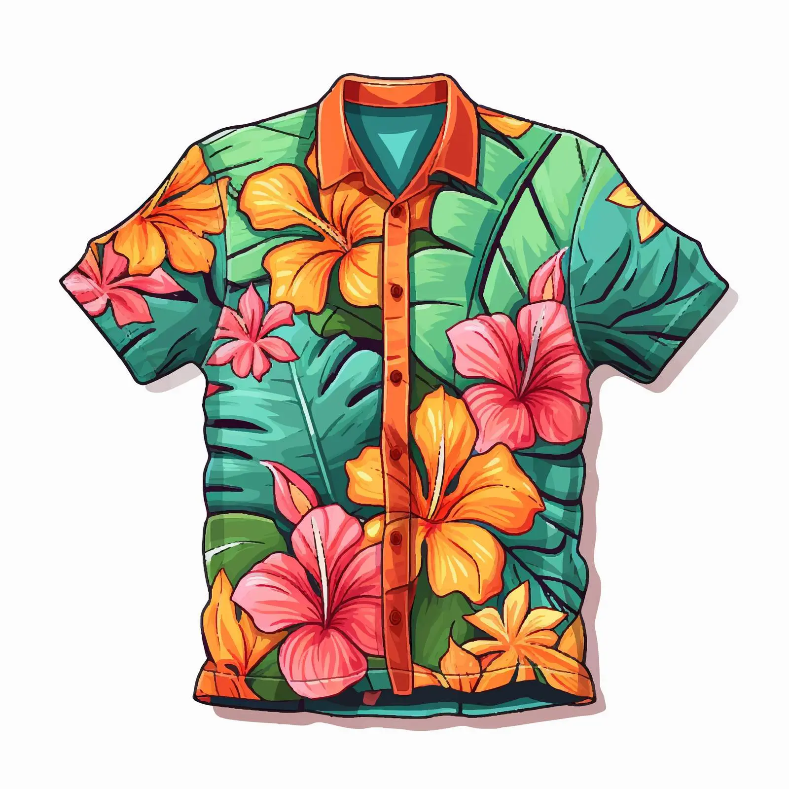 Isolated Tropical Shirt Vector Design on White Background — free download from Dotvec