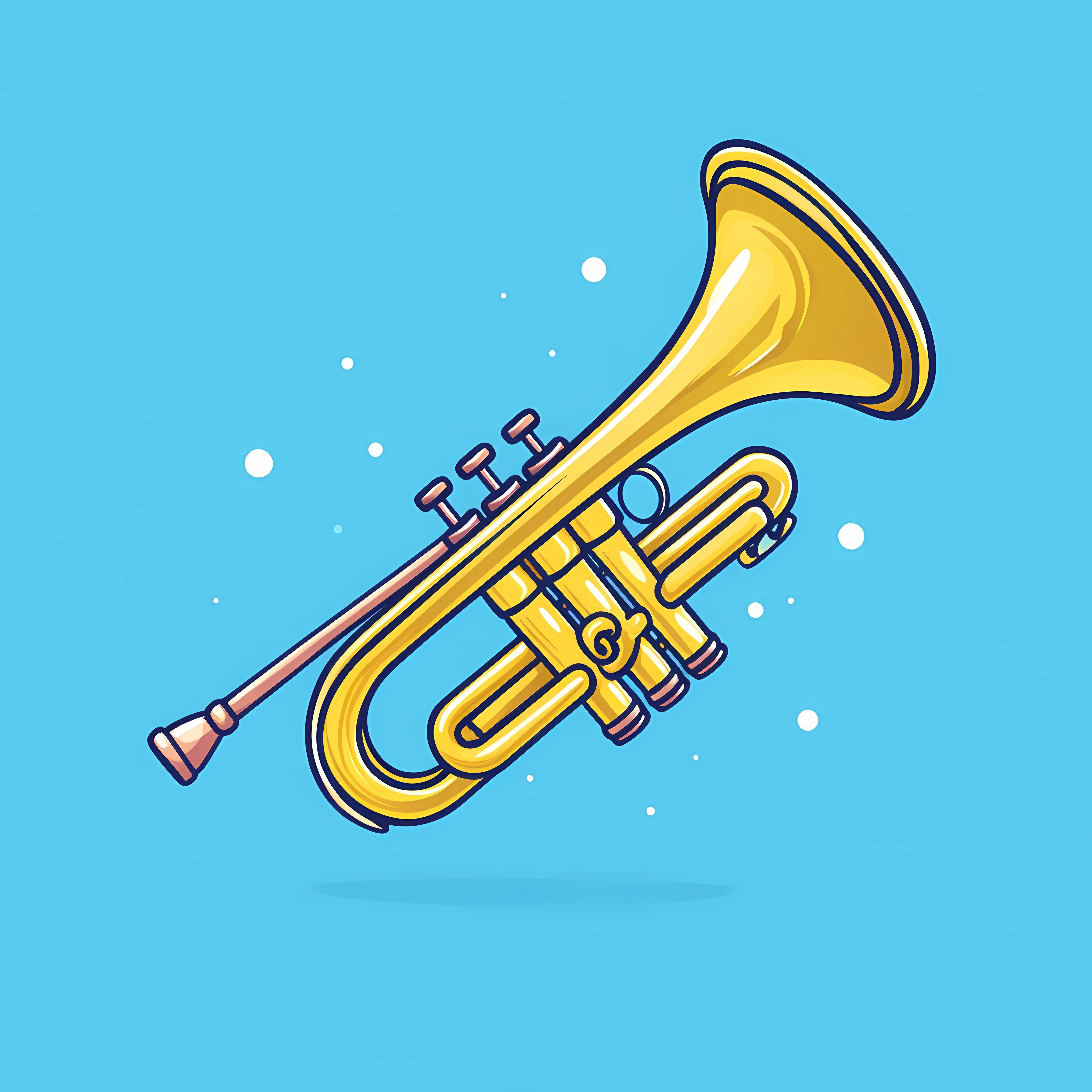 Isolated Trumpet Vector Design for Music Graphics — free download from Dotvec