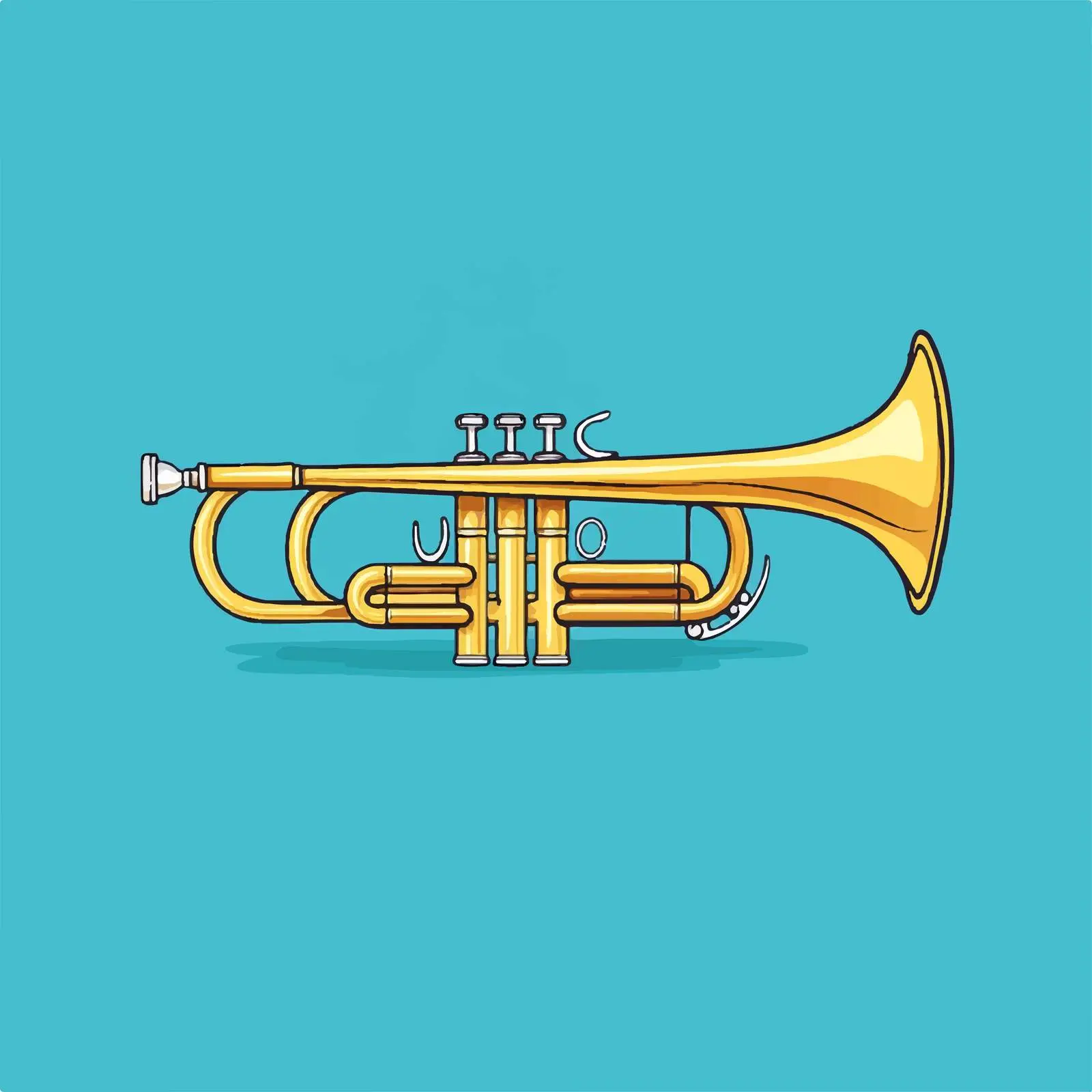 Isolated Flat Trumpet Vector Design — free download from Dotvec