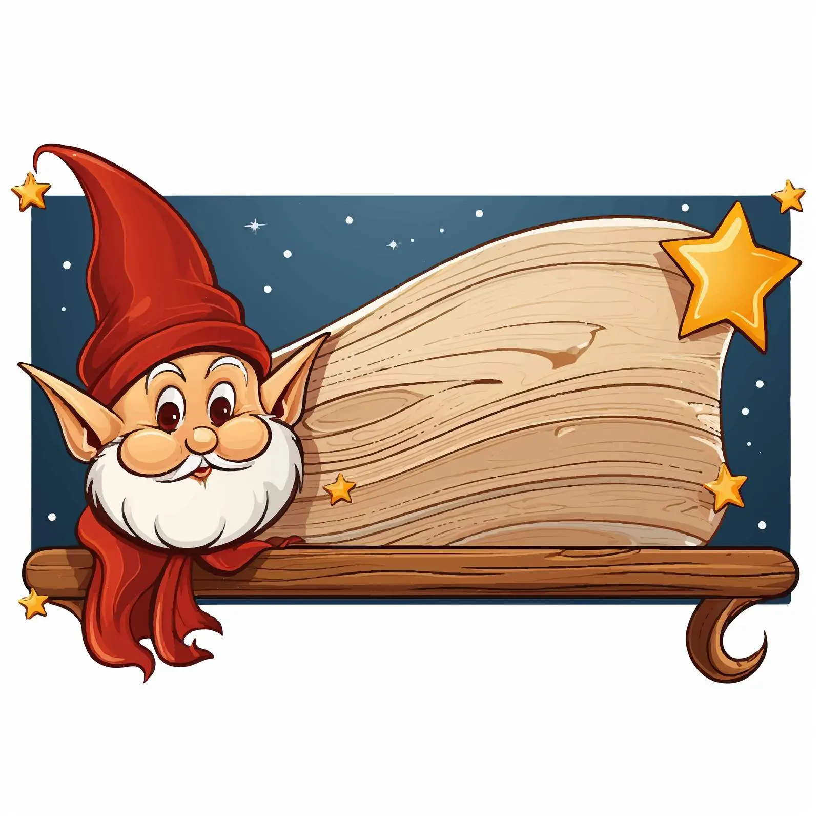 Isolated Wooden Banner with Unicorn Illustration — free download from Dotvec