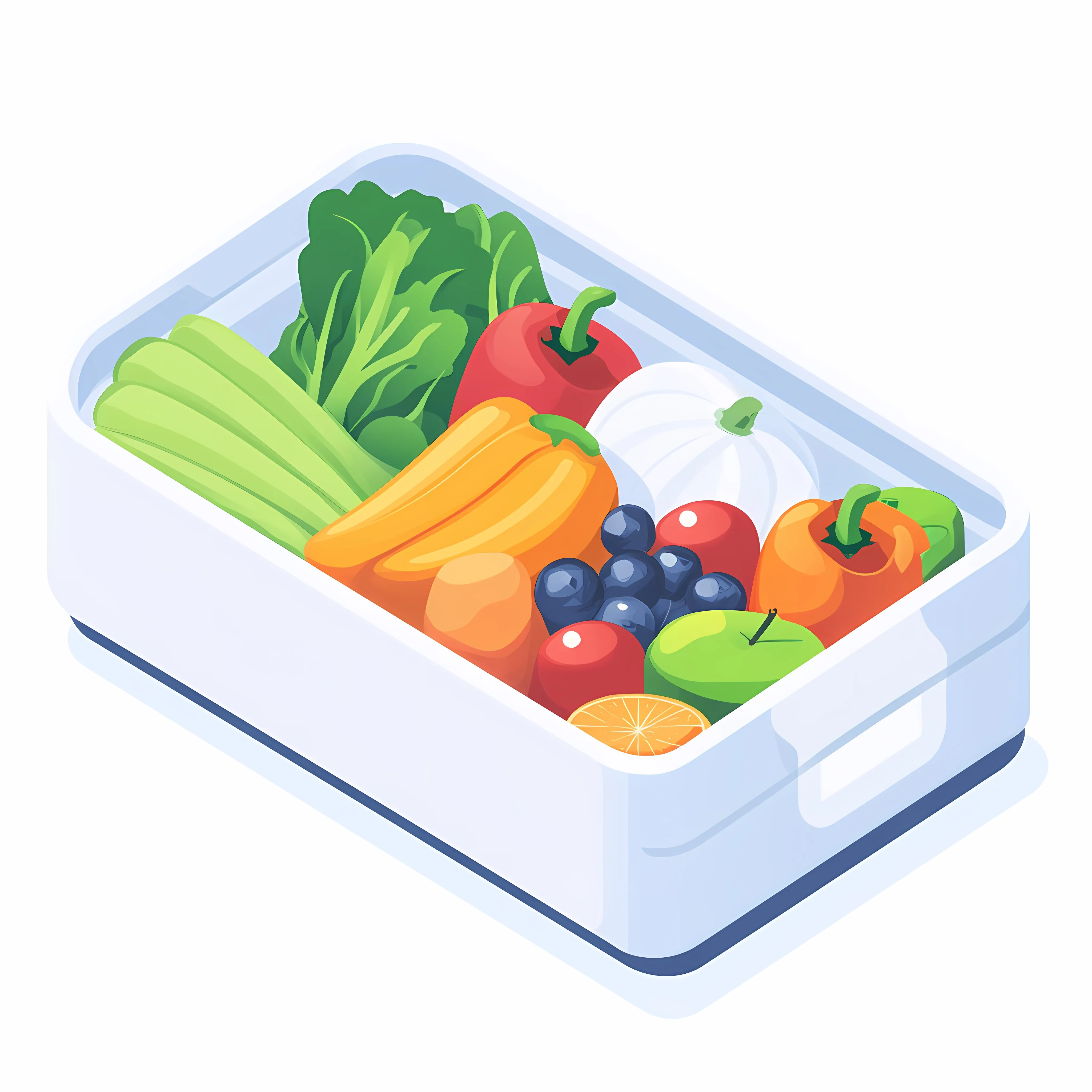 Isometric Food Plastic Box Vector Icon — free download from Dotvec
