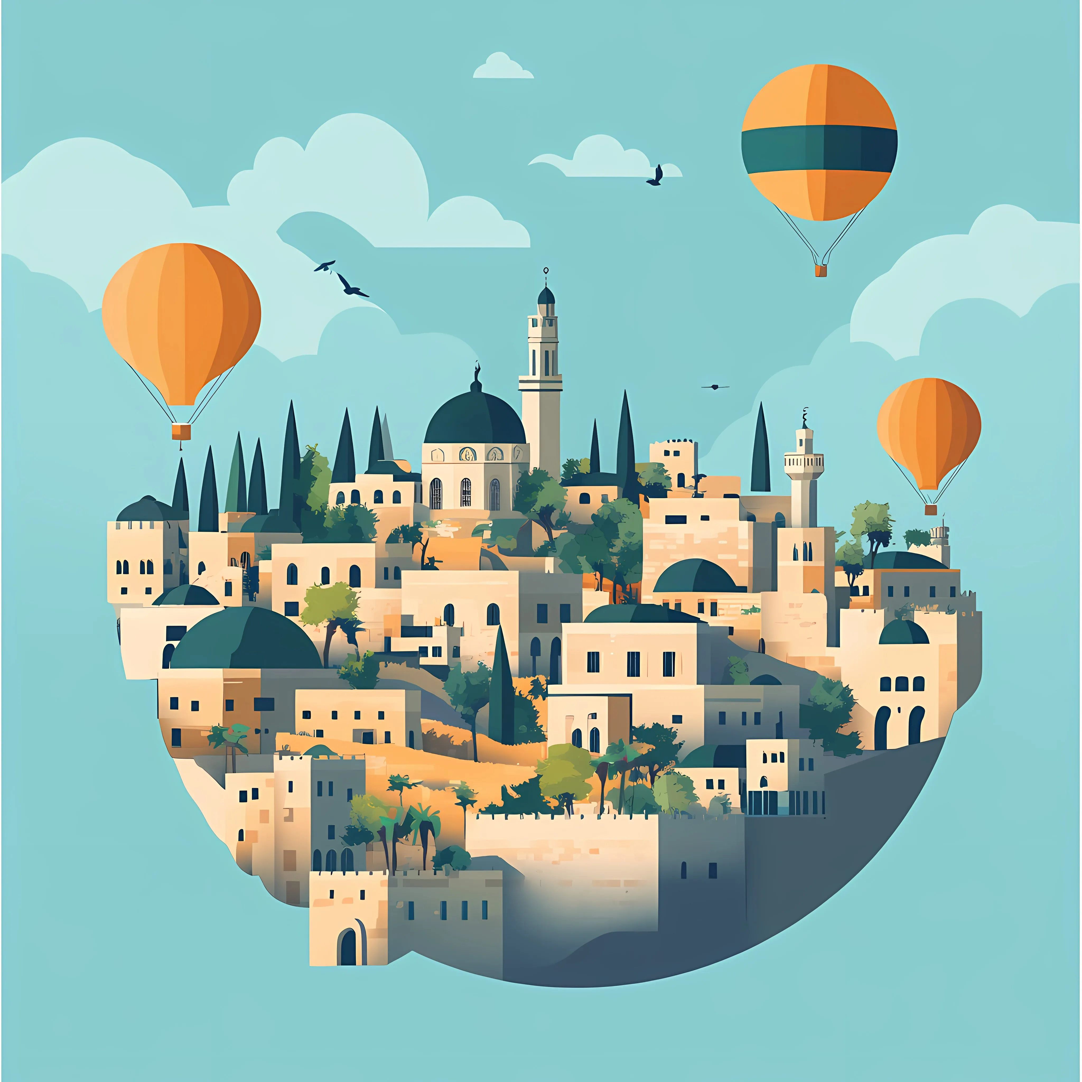 Israel Flat Vector Illustration in Frame — free download from Dotvec