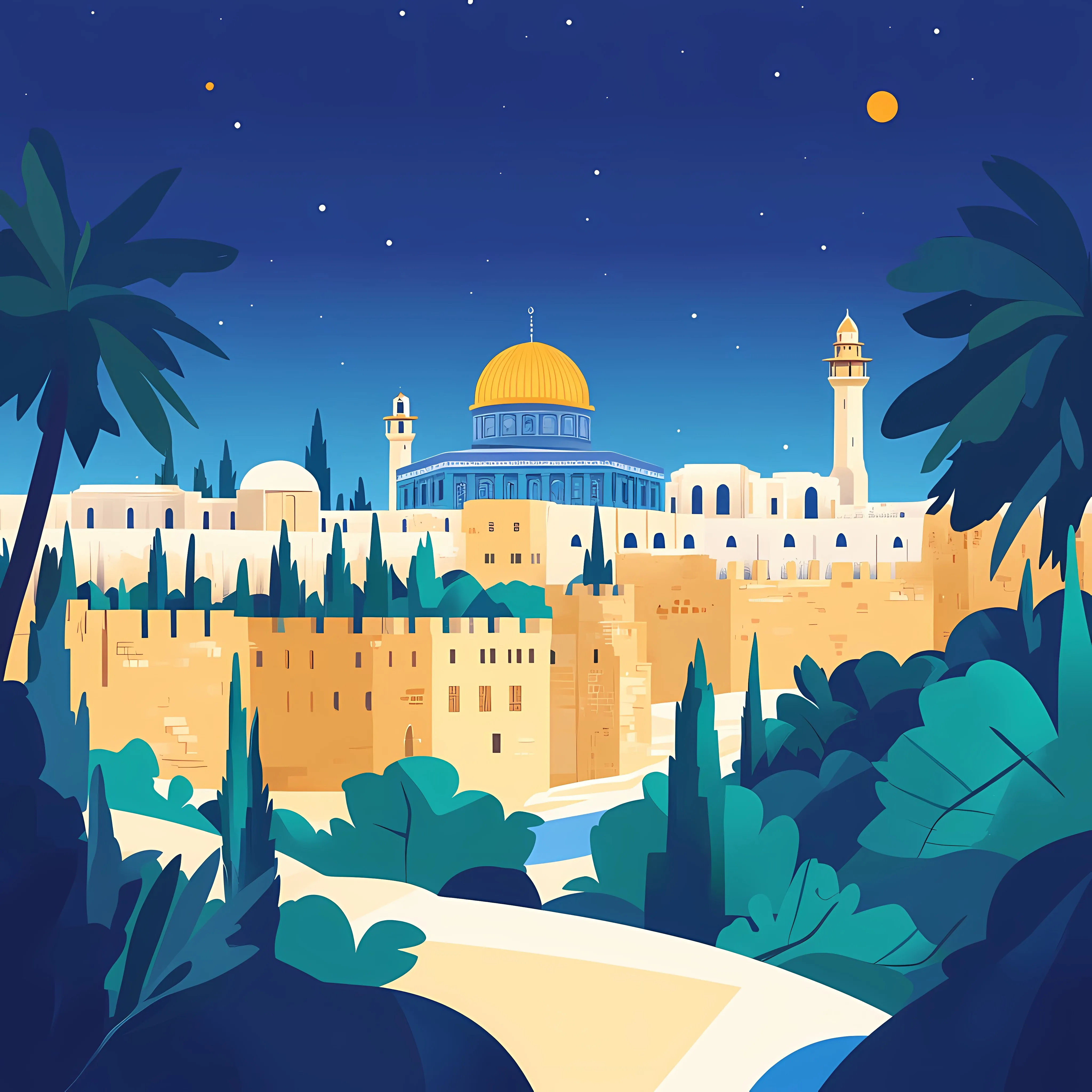 Israel Design Flat Vector Illustration Frame — free download from Dotvec