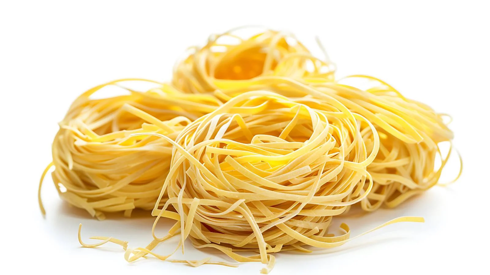 Authentic Italian egg pasta nest on white — free download from Dotvec
