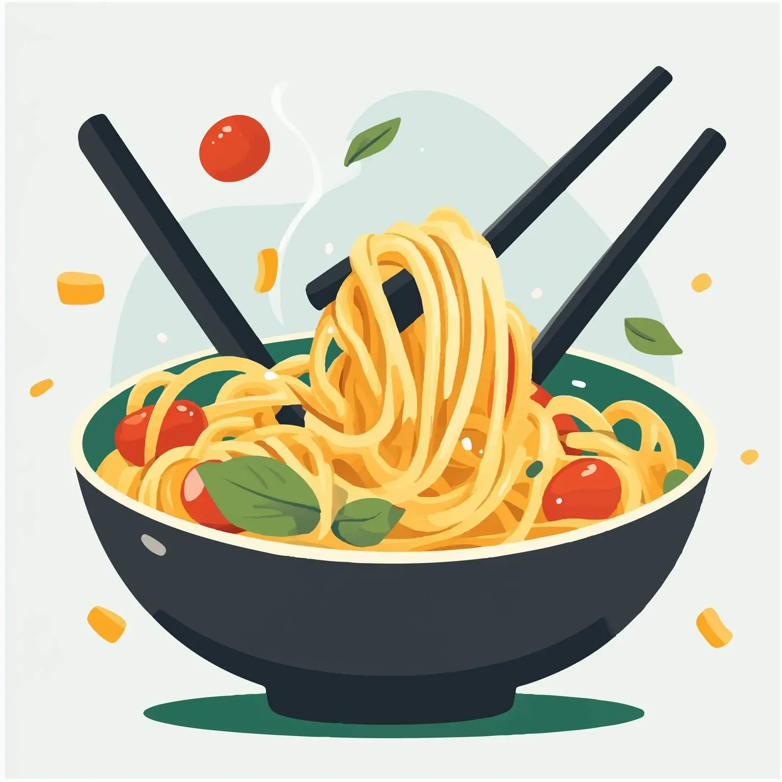 Italian Noodles Vector Food Recipe Illustration — free download from Dotvec