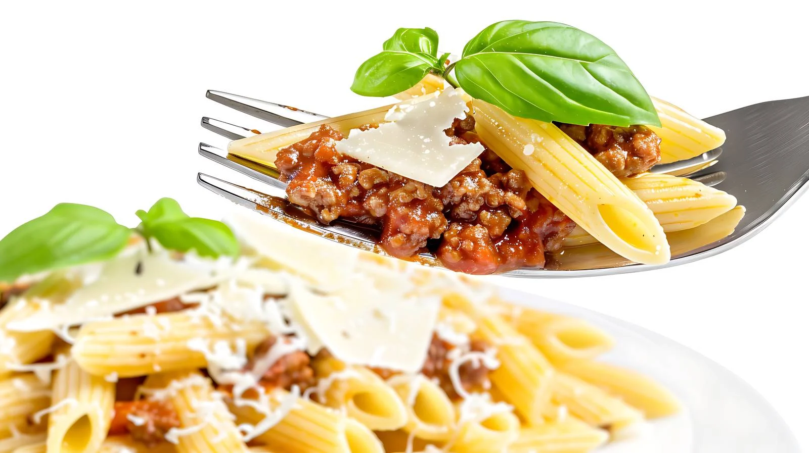 Authentic Italian Penne Pasta with Savory Bolognese — free download from Dotvec