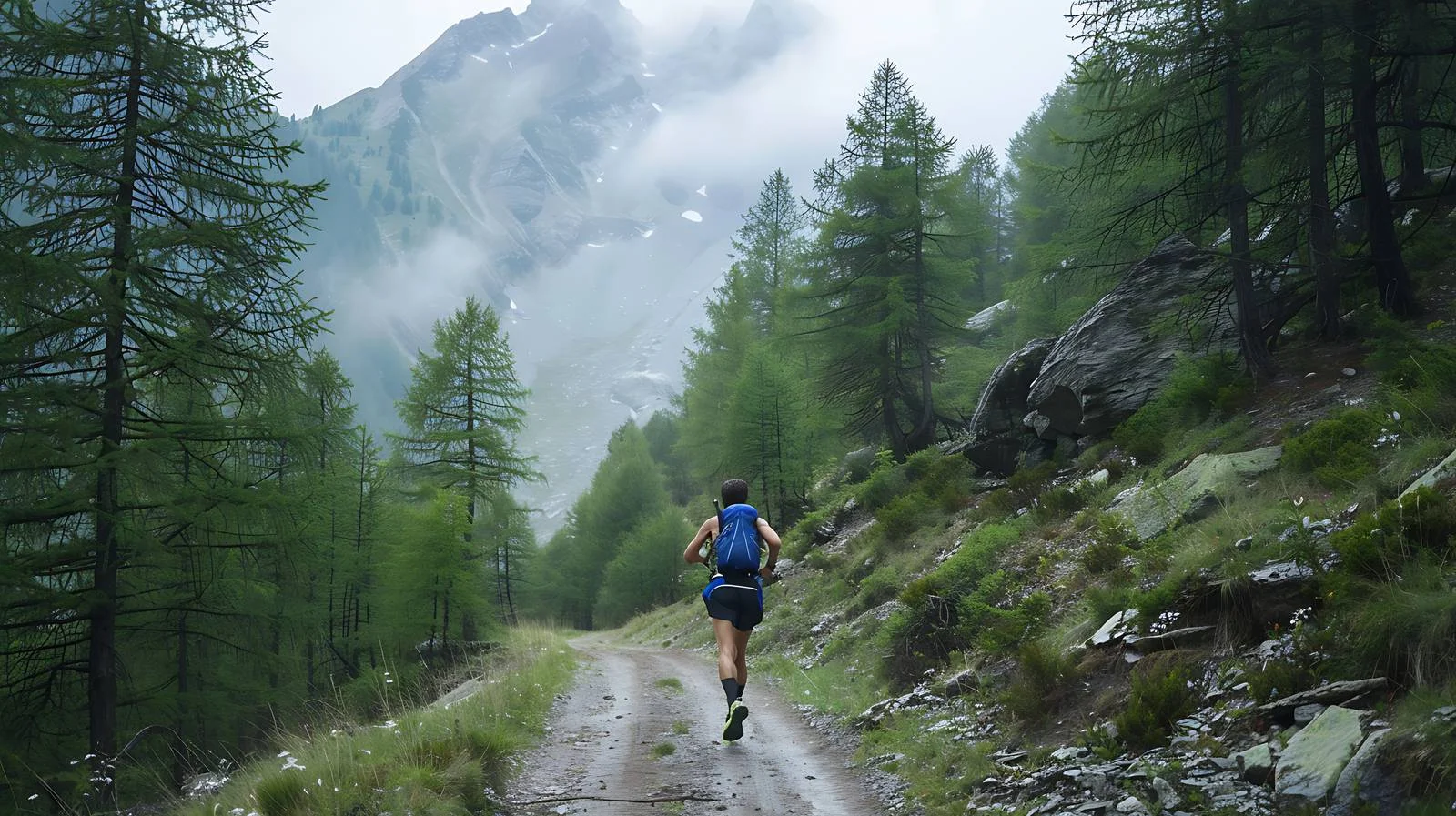 Trail Runner in Italian Forest — free download from Dotvec
