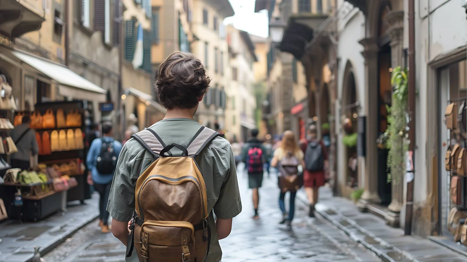 Florence Tourist Back View Observation – free florence image from Dotvec