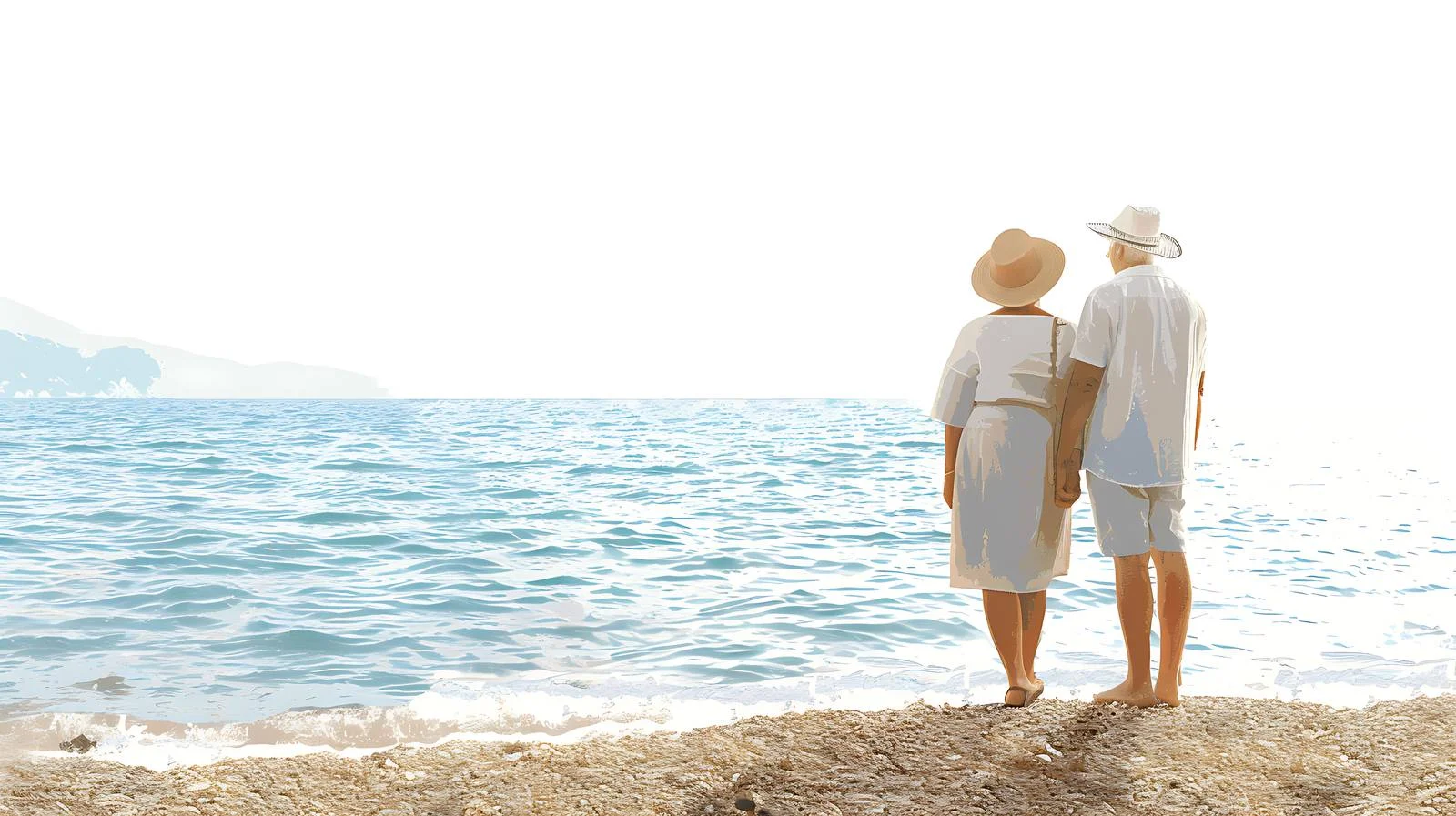 Elderly Couple Enjoying Sicilian Beach View — free download from Dotvec