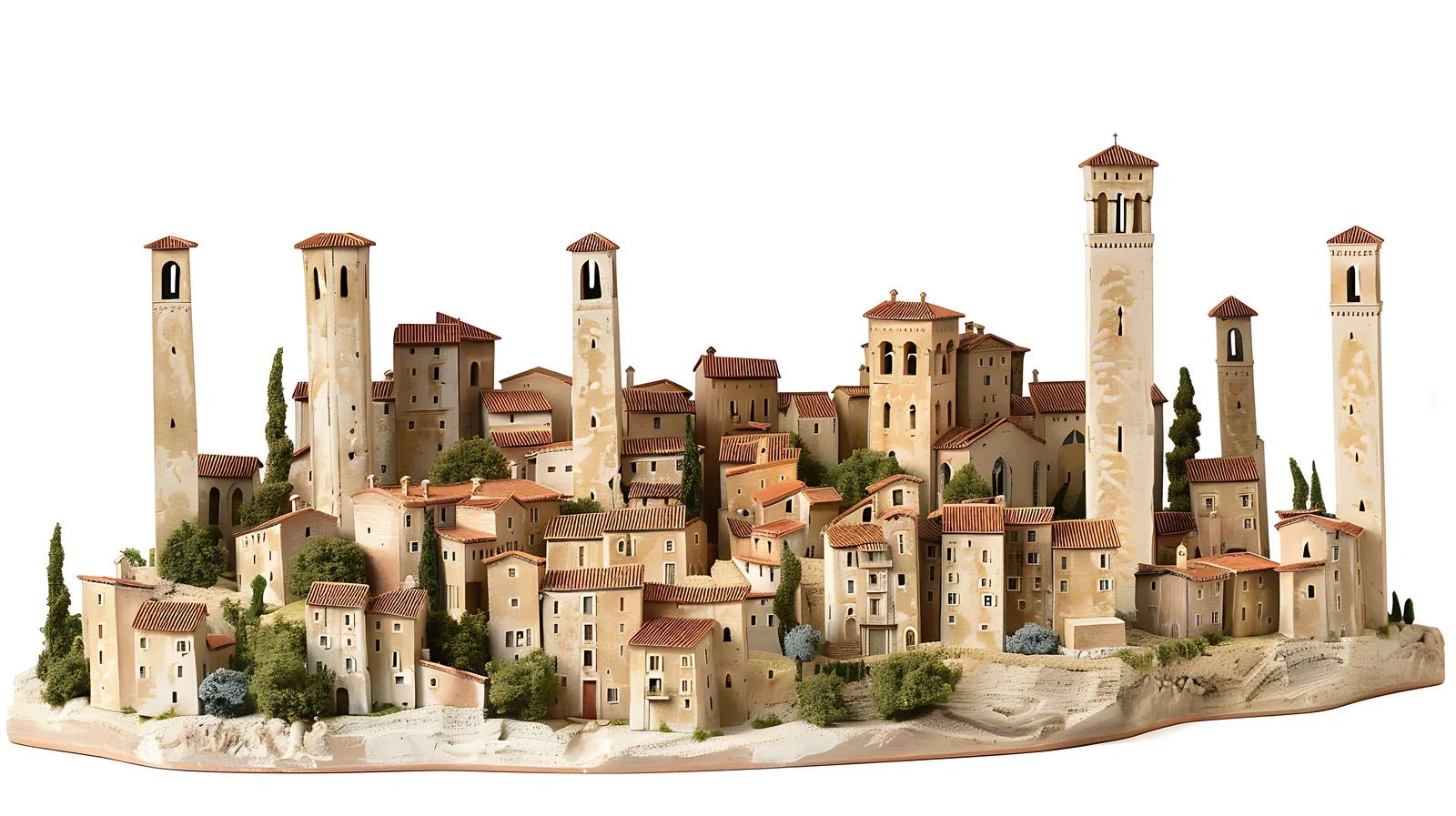San Gimignano Townscape with Gender — free download from Dotvec