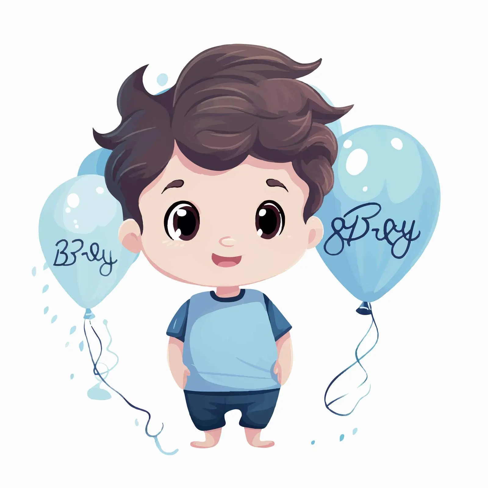 Its a Boy Vector Poster for Gender Reveal – free adorable art image from Dotvec