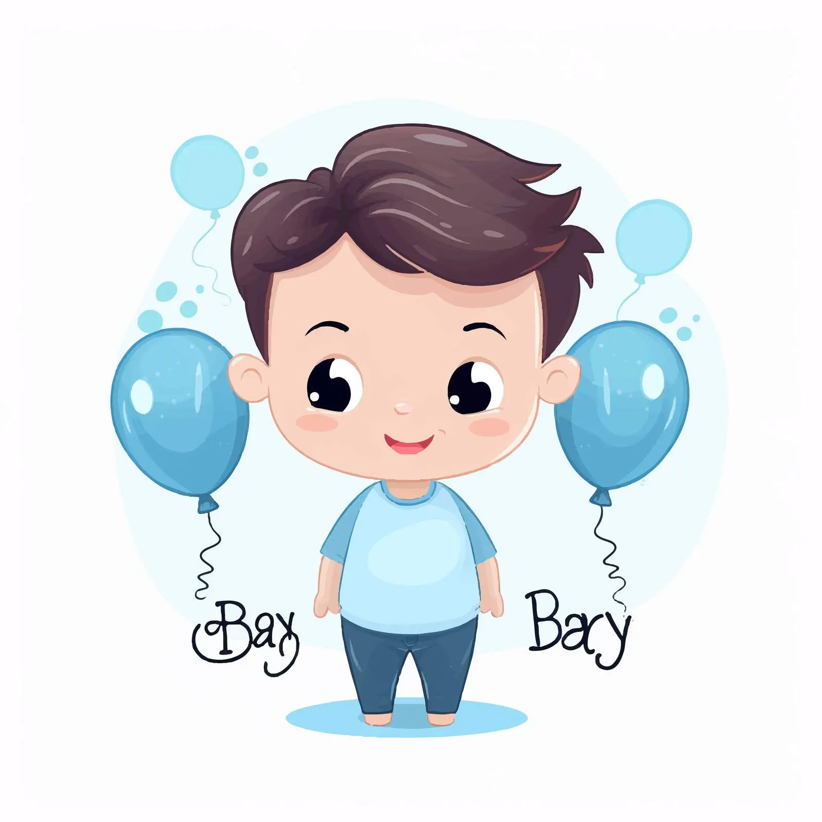 Cute It's a Boy Vector Poster for Gender Reveal — free download from Dotvec